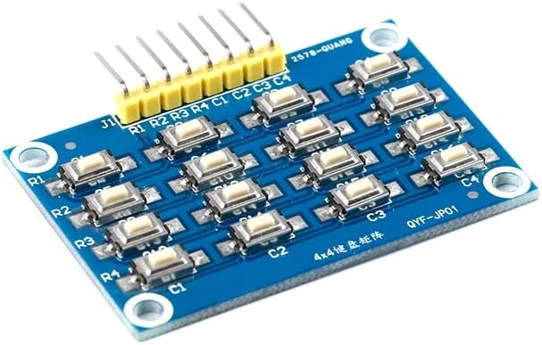 ماژول صفحه کلید ماتریسی 4x4 با 5 عدد، 16 کلید، برد توسعه میکروکامپیوتر MCU، برد آموزشی 16 دکمه برای آردوینو