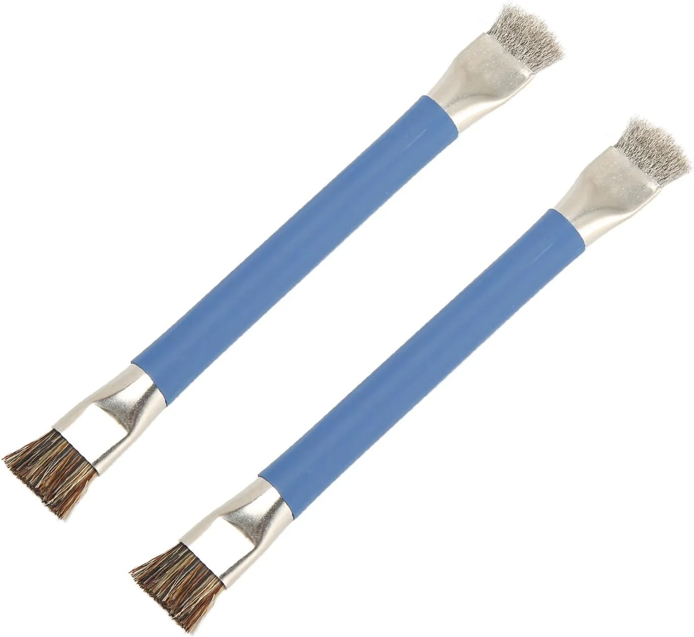 2 عدد برس تمیز کننده آنتی استاتیک، دو سر برای آی سی مادربرد، ایمن و ضد خش، کاربرد چند منظوره برای تبلت و موبایل