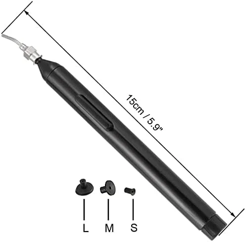 قلم وکیوم XYWHPGV با 3 پد مکش، ابزار حذف لحیم مشکی برای تعویض صفحه نمایش تلفن همراه تراشه IC SMD، 2 عدد (ce958 c4ee8 bf877 bd0e7 4b9e7 68138
