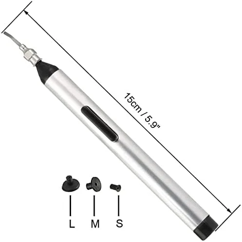 قلم وکیوم XYWHPGV با 3 پد مکش، ابزار حذف لحیم سفید برای تعویض صفحه نمایش تلفن همراه تراشه IC SMD