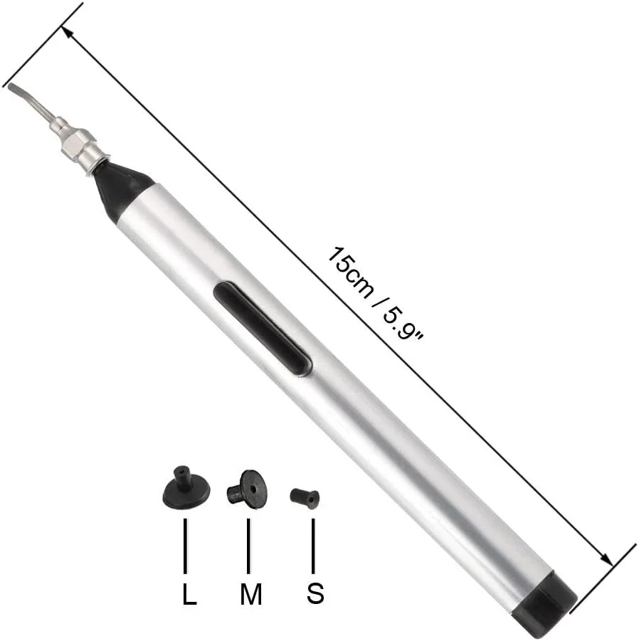 قلم وکیوم uxcell با 3 پد مکش، ابزار حذف و استخراج لحیم سفید برای تعویض صفحه نمایش تلفن همراه تراشه IC SMD