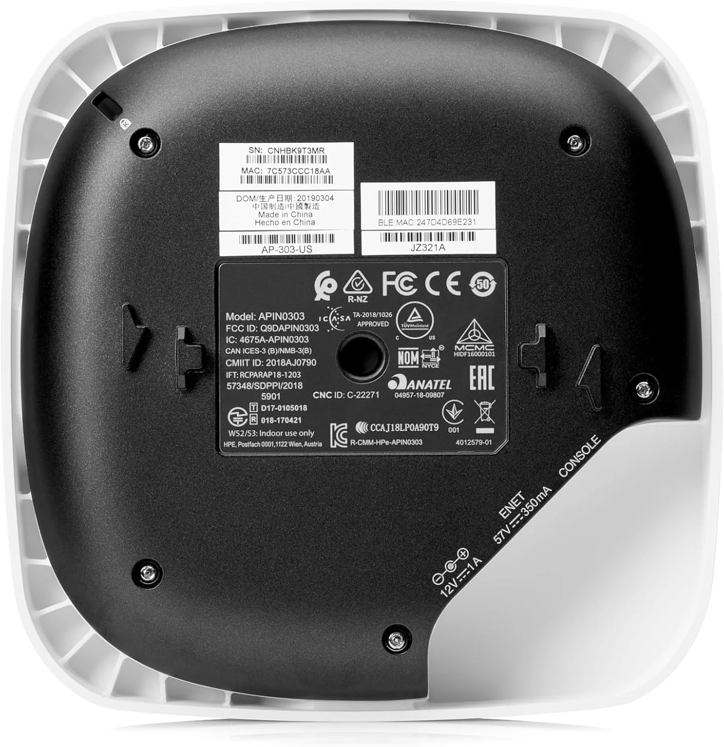 اکسس پوینت شبکه HPE Instant On AP11 2x2 WiFi 5 داخلی بی‌سیم | منبع تغذیه شامل نمی‌شود | مدل ایالات متحده (R2W95A)