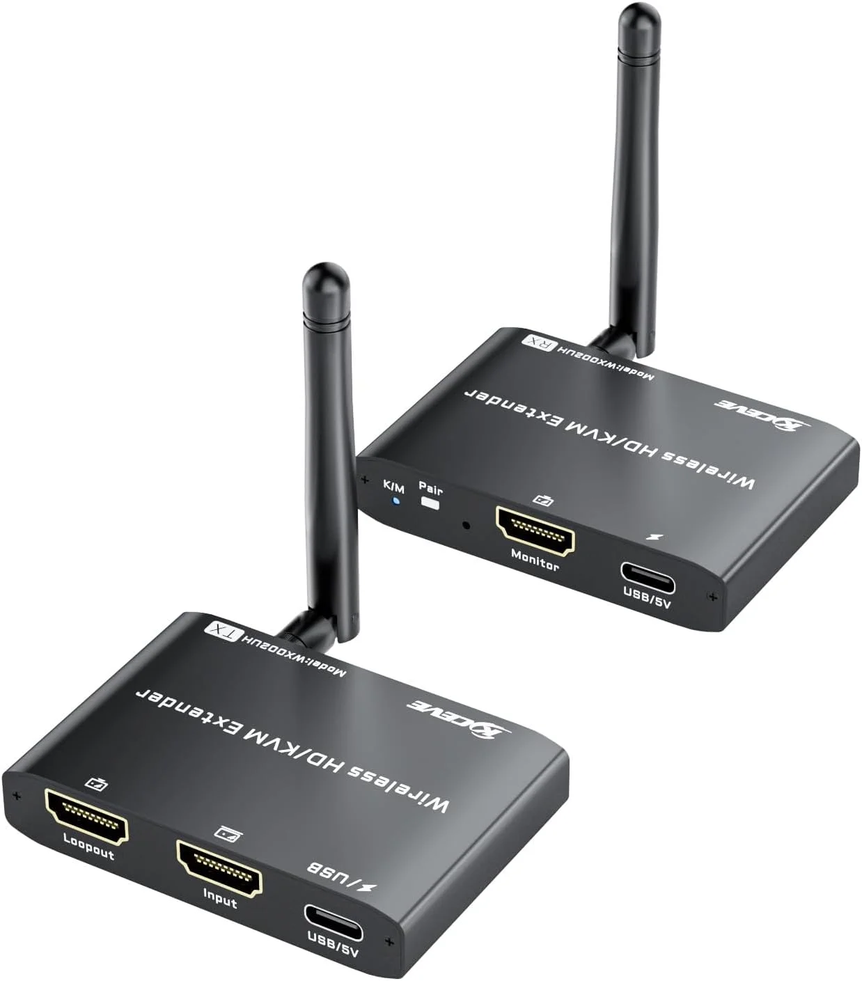 فرستنده و گیرنده HDMI بیسیم 200 متری/650 فوتی 1080P@60Hz با KVM، خروجی حلقه محلی، 2.5/5 گیگاهرتز، توسعه دهنده HDMI بیسیم برای انتقال صدا و تصویر به تلویزیون/پروژکتور/مانیتور صفحه بزرگ از لپتاپ/کامپیوتر/دوربین فرستنده و گیرنده HDMI بیسیم 200 متری/650 فوتی 1080P@60Hz با KVM، خروجی حلقه محلی، 2.5/5 گیگاهرتز، توسعه دهنده HDMI بیسیم برای انتقال صدا و تصویر به تلویزیون/پروژکتور/مانیتور صفحه بزرگ از لپتاپ/کامپیوتر/دوربین