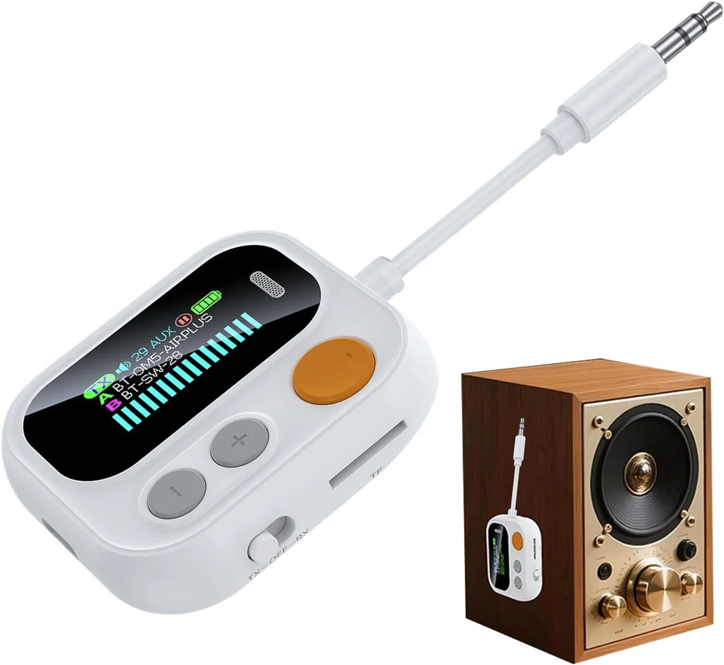 فرستنده گیرنده بی سیم - آداپتور تلویزیون بی سیم | گیرنده صوتی قابل حمل با صفحه نمایش رنگی برای تلفن های همراه، کامپیوترها، تبلت ها، تلویزیون ها، دوستداران موسیقی و خودروها فرستنده گیرنده بی سیم - آداپتور تلویزیون بی سیم | گیرنده صوتی قابل حمل با صفحه نمایش رنگی برای تلفن های همراه، کامپیوترها، تبلت ها، تلویزیون ها، دوستداران موسیقی و خودروها