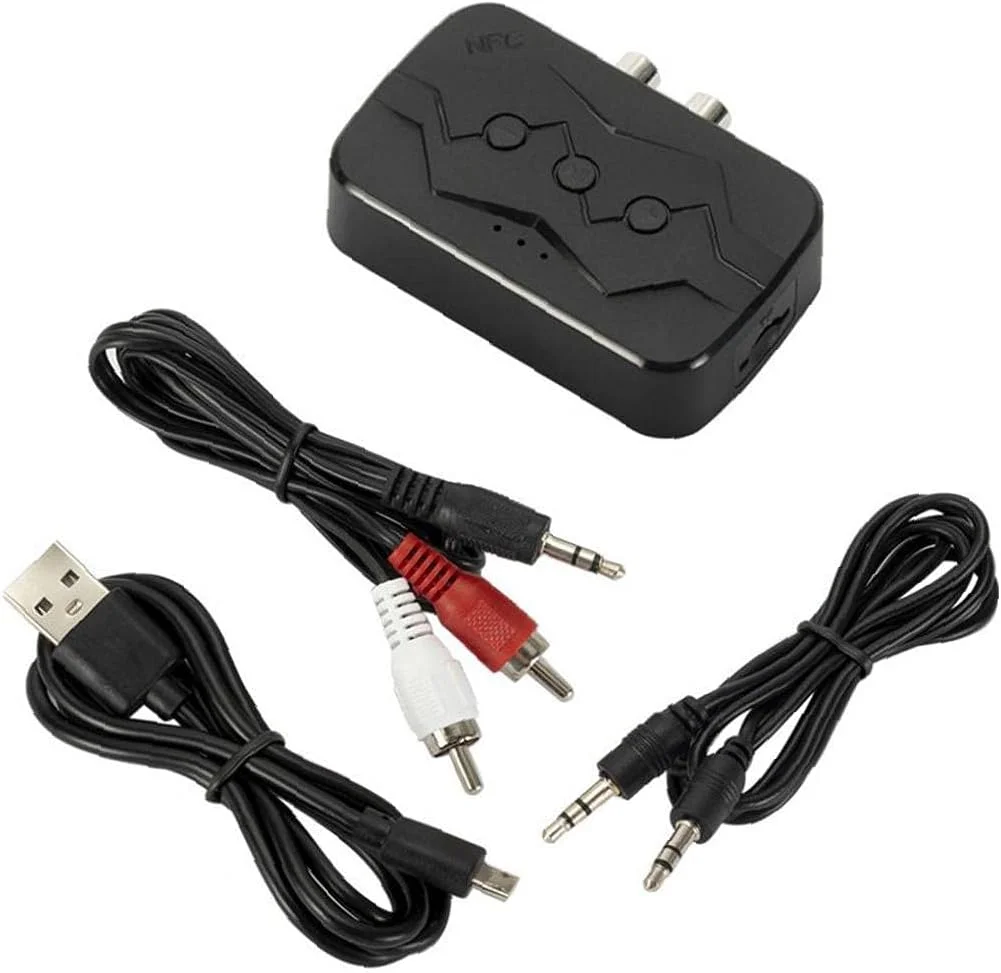 آداپتور صوتی و تصویری NFC 2in1 فرستنده گیرنده بی سیم با حالت سوئیچ یک کلیدی فرستنده گیرنده بلوتوث آداپتور صوتی و تصویری NFC 2in1 فرستنده گیرنده بی سیم با حالت سوئیچ یک کلیدی فرستنده گیرنده بلوتوث