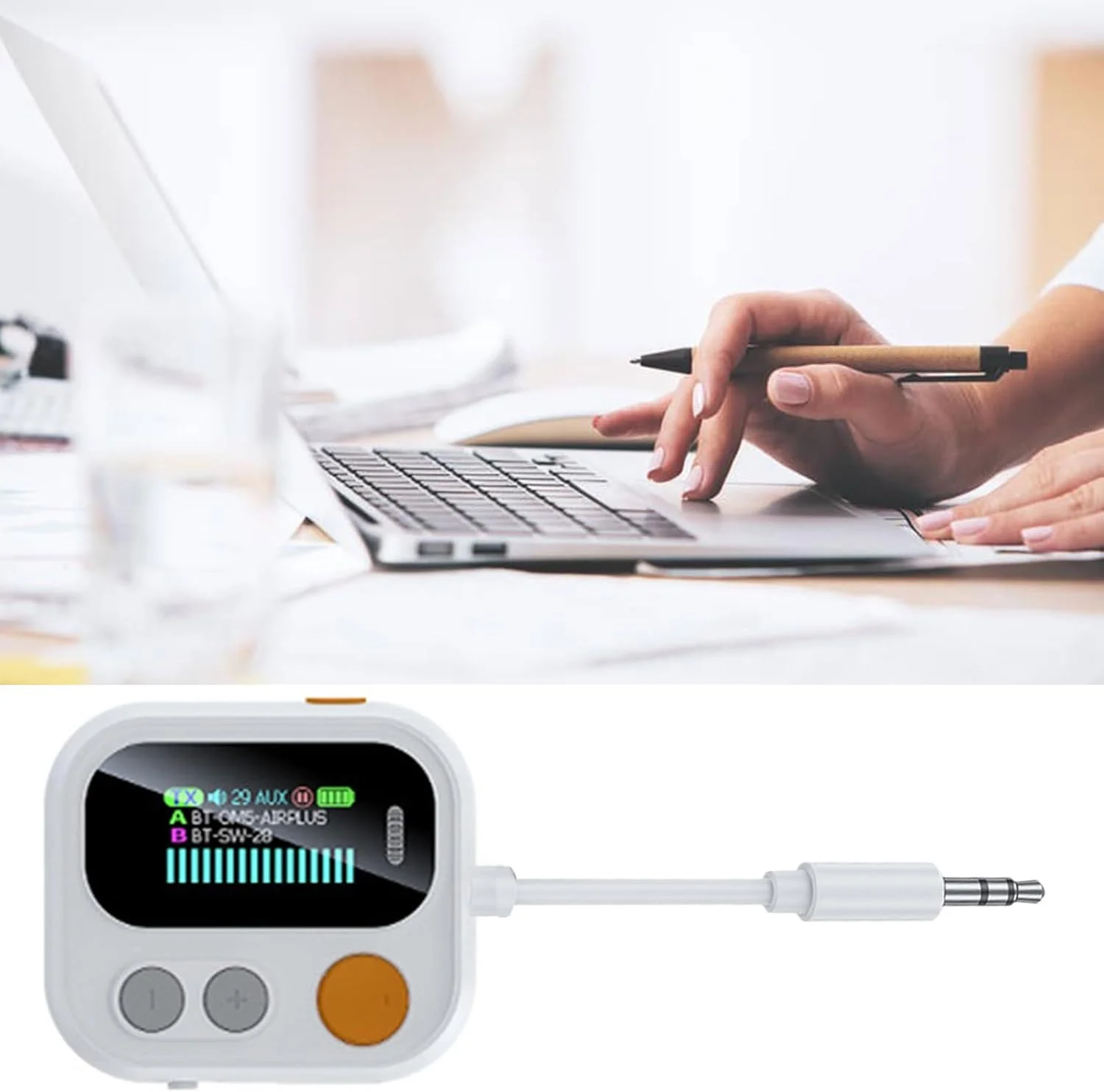 فرستنده و گیرنده صوتی بی سیم با صفحه نمایش رنگی برای خودرو، کامپیوتر، بلندگو، تبلت، تلویزیون، تلفن همراه و سیستم های استریو خانگی