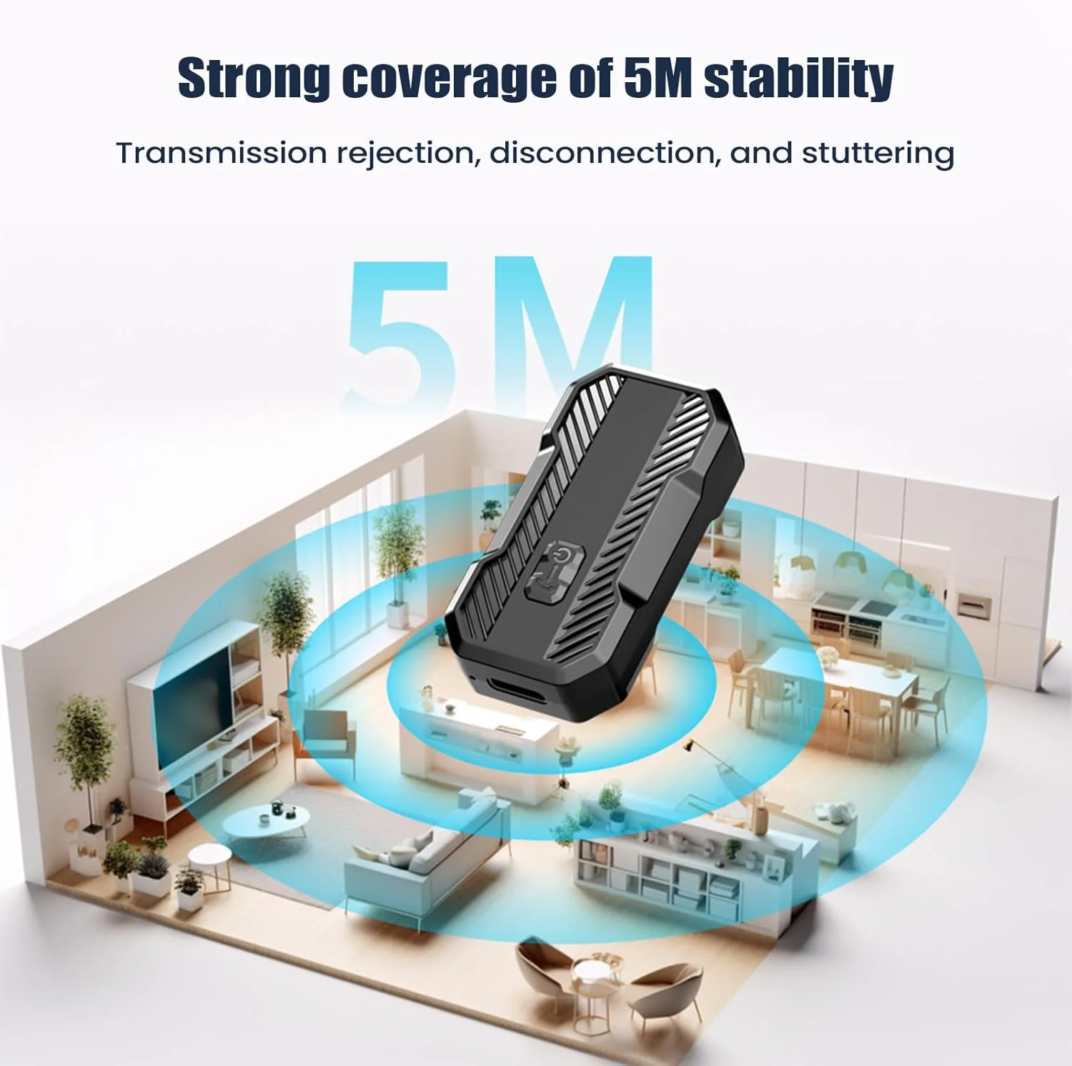 فرستنده و گیرنده صوتی بی سیم - آداپتور 2 در 1 حذف نویز | آداپتور هدفون سیمی | برای خودرو، مسافرت، استریو خانگی، بلندگو، هدفون سیمی