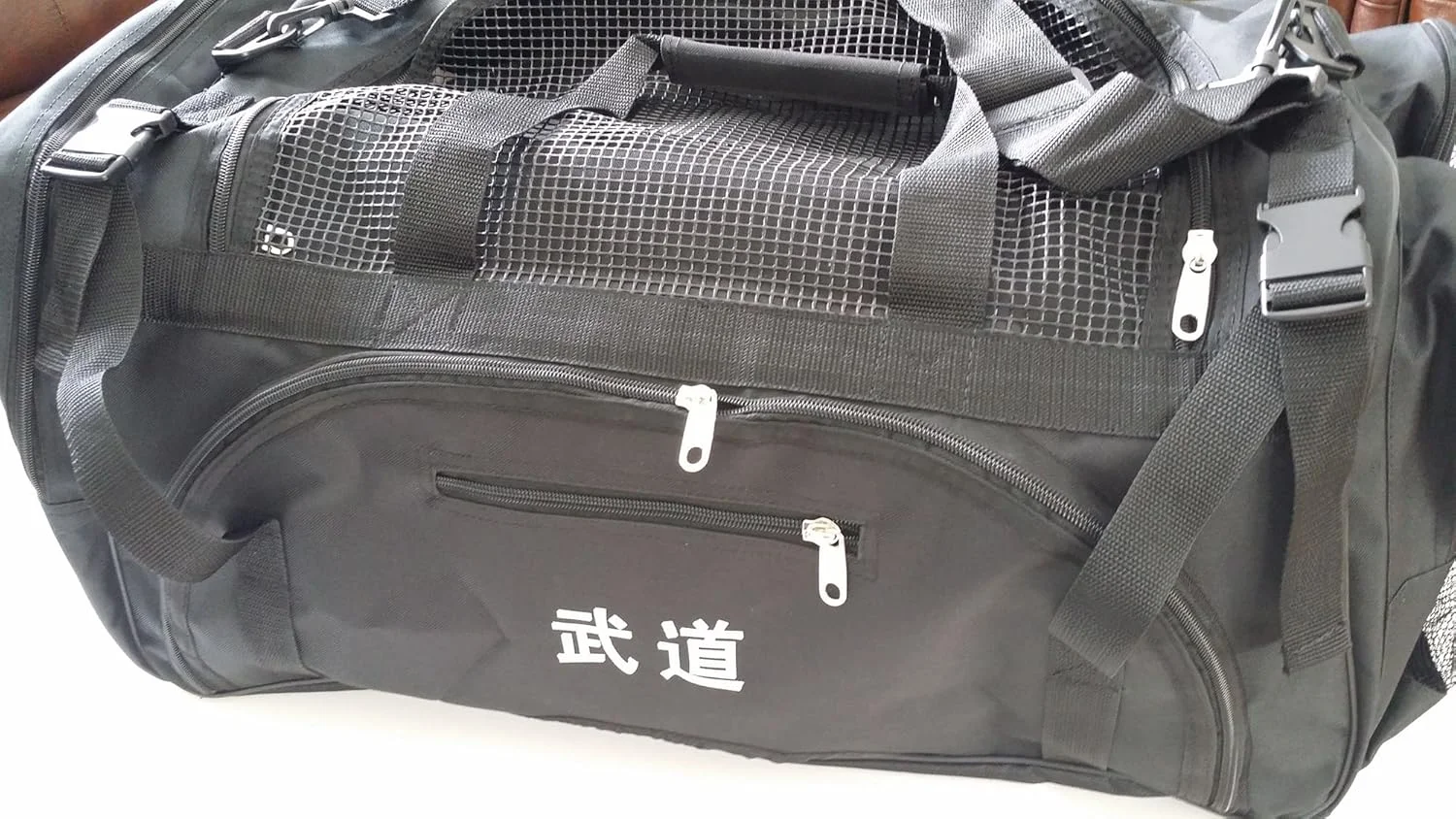 کیف هنرهای رزمی UNK (مشکی) با رویه توری/جیب، کیف تجهیزات لوکس بوکس MMA، مشکی یا آبی 33cm x 70cm x 14"