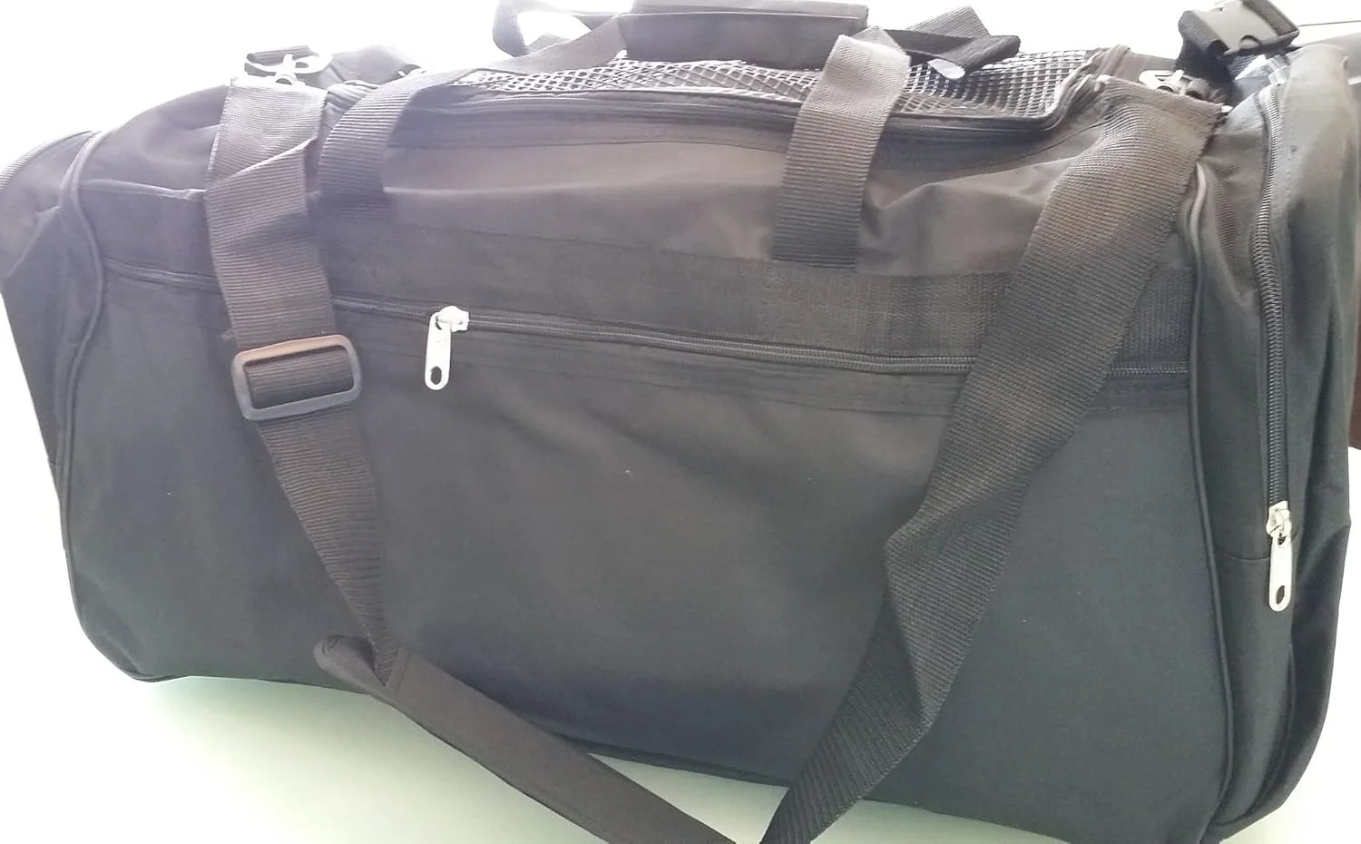 کیف هنرهای رزمی UNK (مشکی) با رویه توری/جیب، کیف تجهیزات لوکس بوکس MMA، مشکی یا آبی 33cm x 70cm x 14"