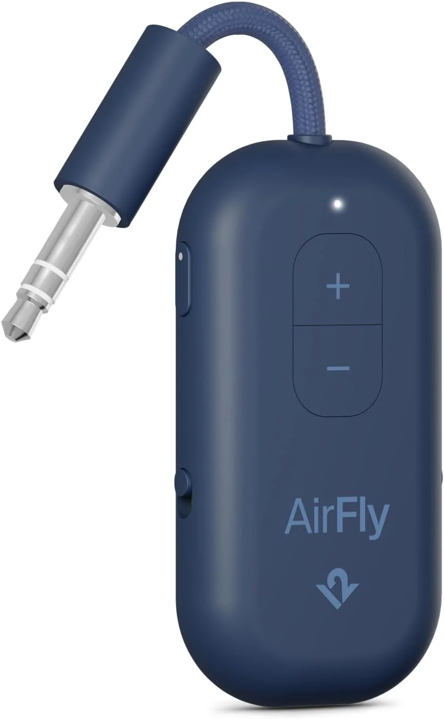 فرستنده/گیرنده بلوتوث 5.0 Twelve South AirFly Pro 2 برای تلویزیون/هواپیما به 2 هدفون بی سیم - آداپتور بی سیم برای ایرپاد، هواپیما، ماشین، باشگاه، خانه، استفاده با هر جک صوتی 3.5 میلی متری، آبی