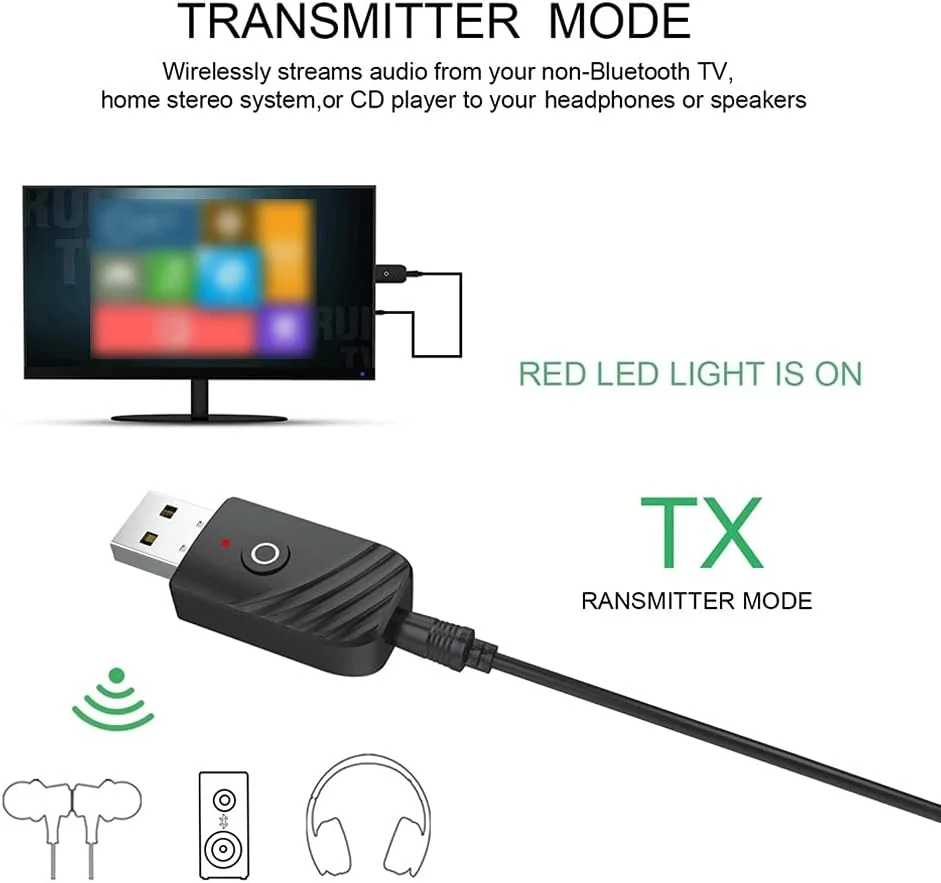 آداپتور صوتی بی سیم قابل حمل 3 در 1 USB برای دستگاه های صوتی 3.5 میلی متری، تجهیزات صوتی با کیفیت