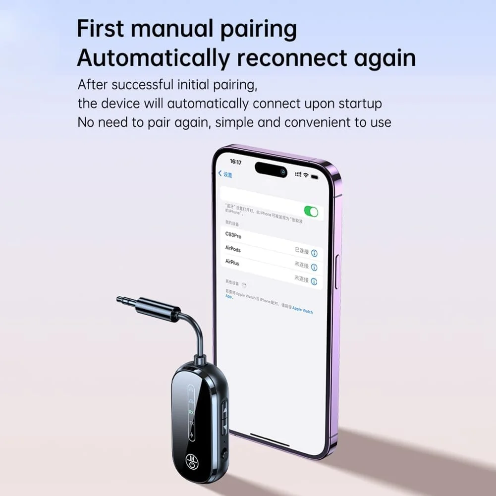 فرستنده گیرنده بلوتوثی SERVER-AE، فرستنده صوتی بی سیم با تاخیر کم 3.5 میلی متری، گیرنده بلوتوثی بی سیم برای خودرو/استریو خانگی