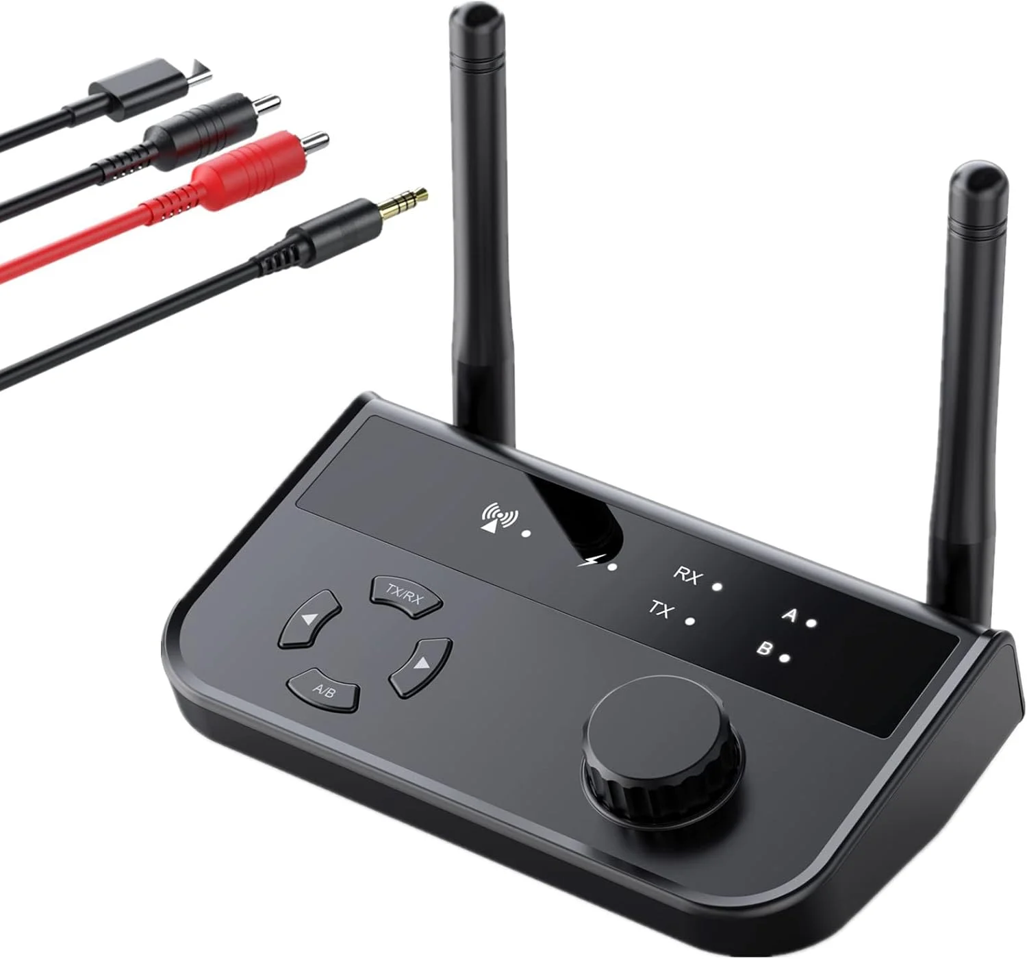 آداپتور فرستنده صوتی بلوتوث 5.3 SYOSI، گیرنده AUX بی سیم بلوتوث 2 در 1 با قابلیت اتصال همزمان به 2 دستگاه، مناسب برای تلویزیون، سی دی، فرستنده موسیقی بی سیم برای هدفون، بلندگو، خودرو، تبلت و سیستم استریو خانگی آداپتور فرستنده صوتی بلوتوث 5.3 SYOSI، گیرنده AUX بی سیم بلوتوث 2 در 1 با قابلیت اتصال همزمان به 2 دستگاه، مناسب برای تلویزیون، سی دی، فرستنده موسیقی بی سیم برای هدفون، بلندگو، خودرو، تبلت و سیستم استریو خانگی