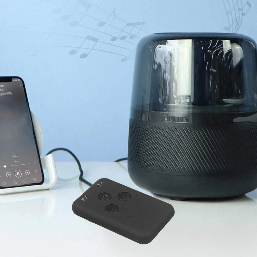 فرستنده و گیرنده صوتی بلوتوثی RXTX10، کنترل صدا بی سیم با باتری داخلی برای تلویزیون، پخش کننده سی دی، MP3 و غیره