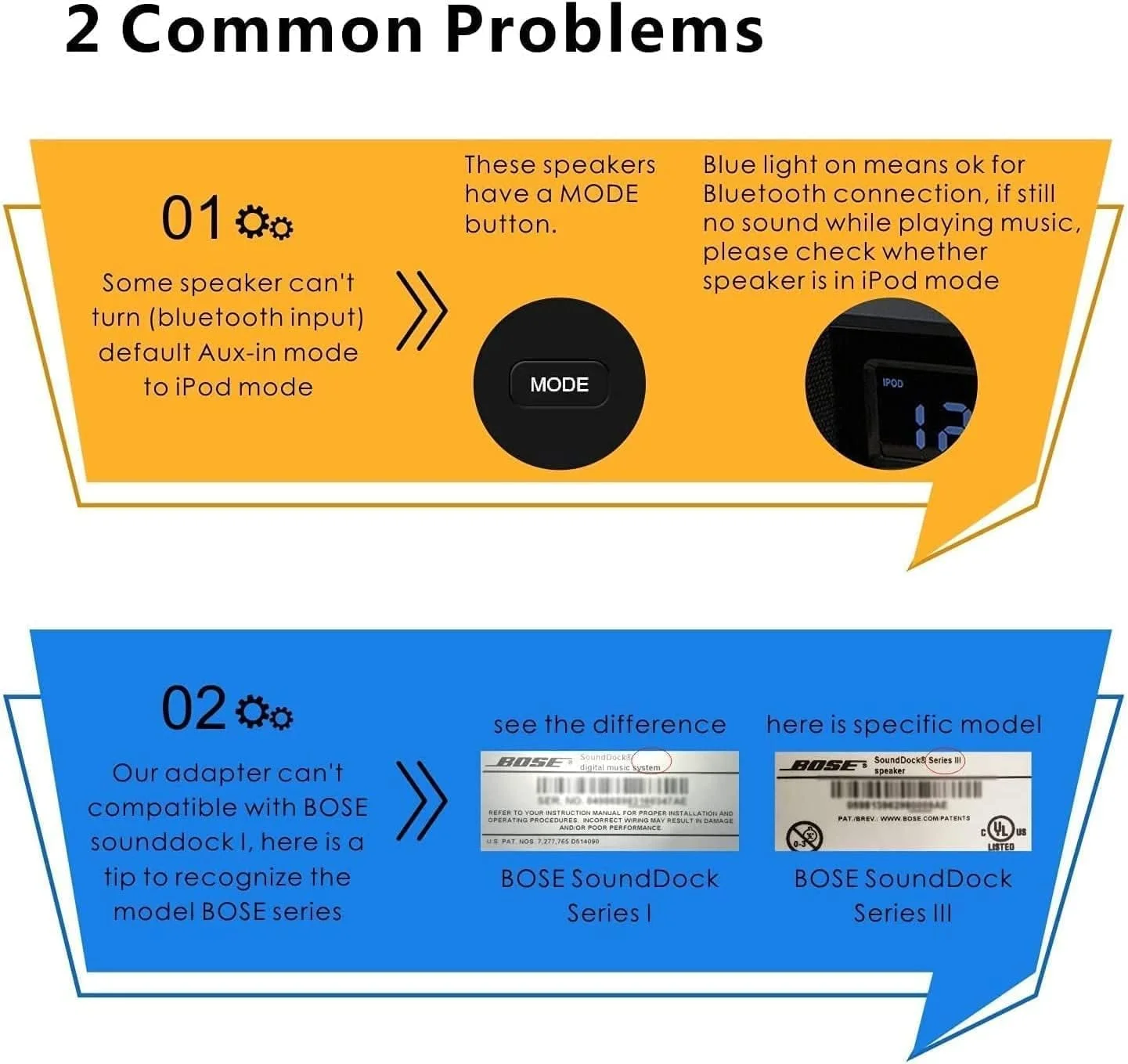 آداپتور بلوتوث 30 پین Oossuiezl، گیرنده صوتی استریو بی سیم 30 پین بلوتوث 5.0 برای سیستم های صوتی Bose Sounddock II 2 10 Lifestyle V35 135