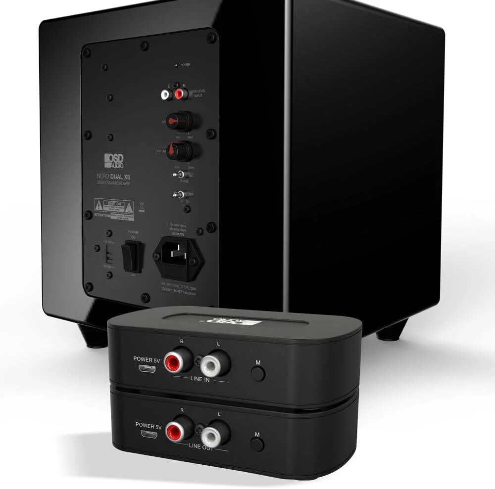 کیت فرستنده و گیرنده ساب ووفر بی سیم 5.8 گیگاهرتز OSD Audio، اتصال سریع WSK-SUB