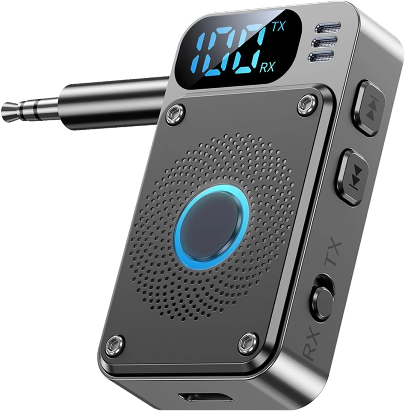 فرستنده گیرنده بلوتوث 5.4 NALACAL، آداپتور صوتی بی سیم برای هواپیما، خودرو، تلویزیون، کامپیوتر، آداپتور بلوتوث AUX با میکروفون، فرستنده بلوتوث با تاخیر کم برای هدفون و سیستم های استریو