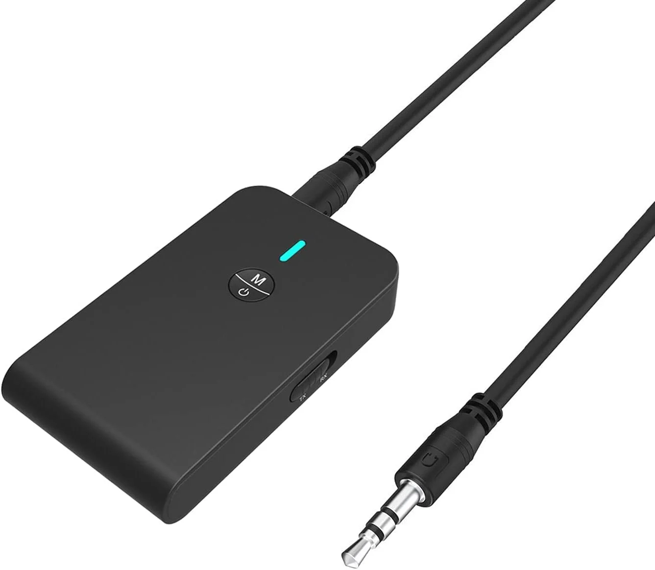 فرستنده و گیرنده بلوتوث 5.0 NALACAL، آداپتور بلوتوث بی سیم 3 در 1، آداپتور صوتی بلوتوث 3.5 میلی متری برای تلویزیون، رایانه شخصی، هدفون، سیستم صوتی خودرو، بلندگوها، مینی قابل حمل، تاخیر کم (مشکی)