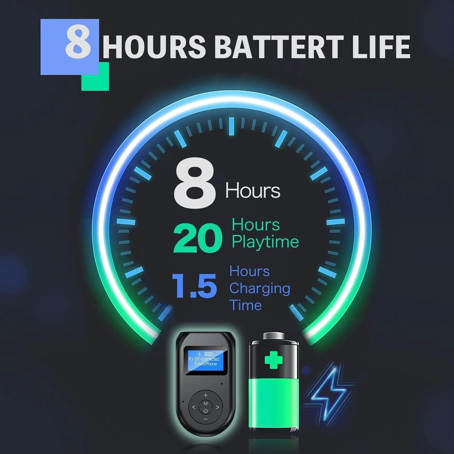 فرستنده و گیرنده بلوتوث NALACAL، آداپتور بلوتوث بی سیم 5.0 با قابلیت اتصال دوگانه و صفحه نمایش، آداپتور صوتی با تأخیر کم برای بلندگو/تلویزیون/رایانه شخصی/خودرو/خانه/سیستم استریو