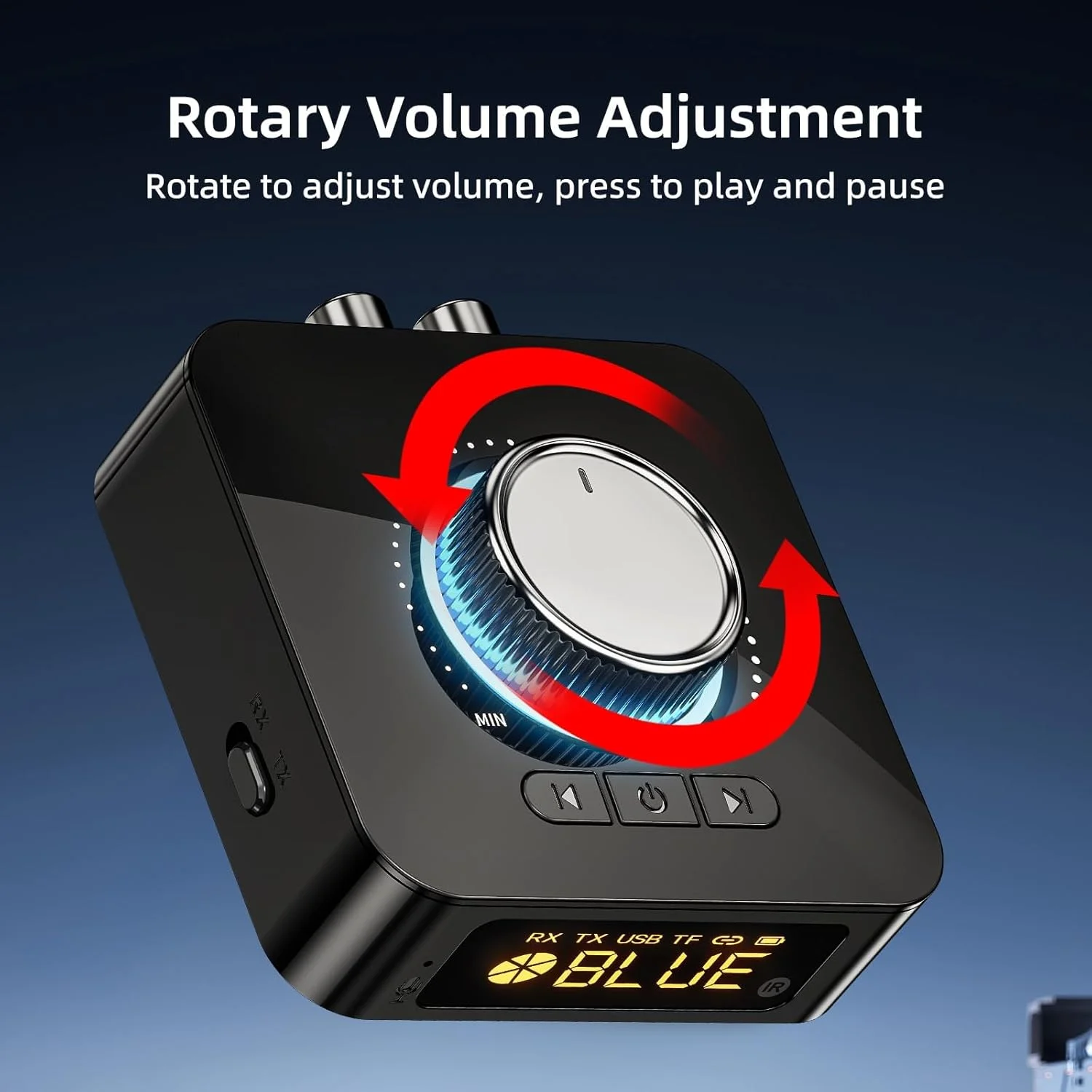 فرستنده و گیرنده صوتی بلوتوث 5.0 NALACAL - آداپتور بی سیم برای بلندگوها، تلویزیون ها، رایانه های شخصی و استریوهای خانگی - پشتیبانی از AUX، RCA، USB و پخش کارت TF