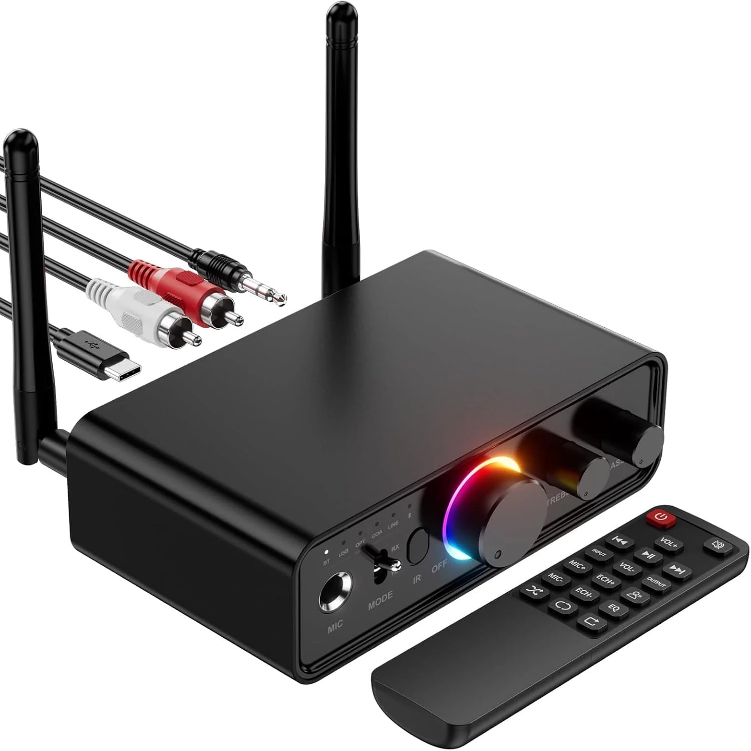 فرستنده و گیرنده صوتی بلوتوث 5.3 ارتقا یافته NALACAL، برای تلویزیون استریو خانگی، آداپتور صوتی بی سیم بلوتوث HiFi با تأخیر کم، پشتیبانی از USB، RCA، AUX 3.5 میلی متری، DAC، کواکسیال، ورودی/خروجی اپتیکال فرستنده و گیرنده صوتی بلوتوث 5.3 ارتقا یافته NALACAL، برای تلویزیون استریو خانگی، آداپتور صوتی بی سیم بلوتوث HiFi با تأخیر کم، پشتیبانی از USB، RCA، AUX 3.5 میلی متری، DAC، کواکسیال، ورودی/خروجی اپتیکال