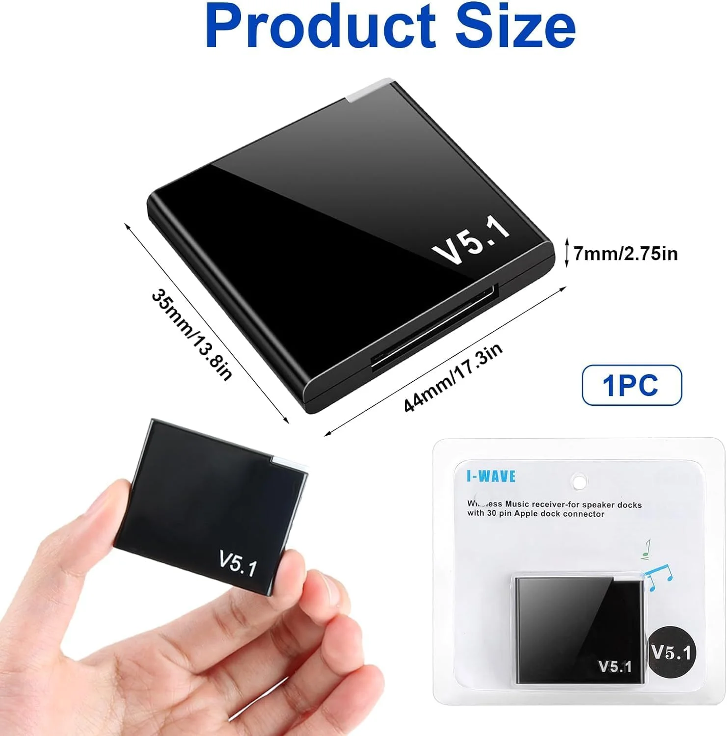 آداپتور بلوتوث 30 پین NALACAL، گیرنده بلوتوث 5.1، گیرنده صوتی بلوتوث بی سیم، سازگار با Apple Dock Ipod Audio Bose SoundDock و سایر iPod iPhone های 30 پین، داک استیشن موسیقی آداپتور بلوتوث 30 پین NALACAL، گیرنده بلوتوث 5.1، گیرنده صوتی بلوتوث بی سیم، سازگار با Apple Dock Ipod Audio Bose SoundDock و سایر iPod iPhone های 30 پین، داک استیشن موسیقی