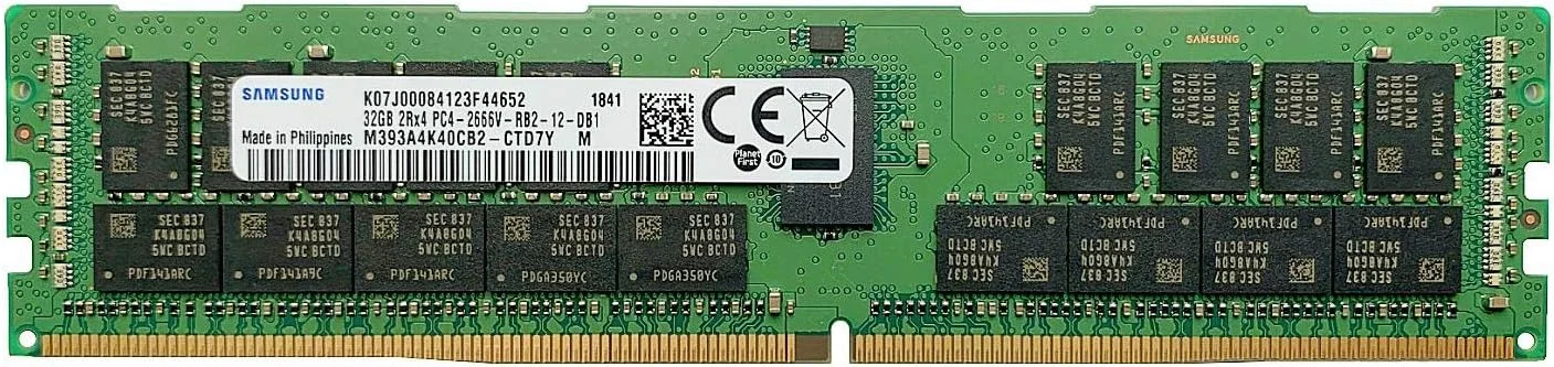 رم سرور 32 گیگابایتی سامسونگ DDR4-2666 ECC RDIMM مدل M393A4K40CB2-CTD8Q