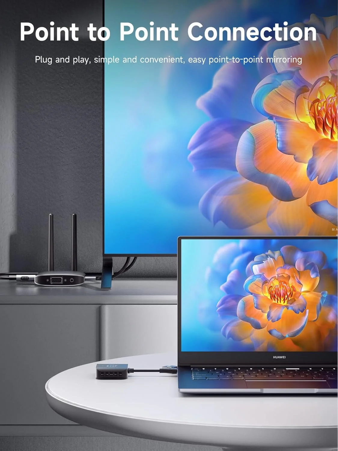 کیت توسعه دهنده فرستنده و گیرنده HDMI بی سیم دوگانه USB A و USB C Hagibis، دانگل نمایشگر بی سیم 1080P@60Hz 5GHz با برد 50 متر برای لپ تاپ، کامپیوتر، PS4/5، تلویزیون، پروژکتور، استریم