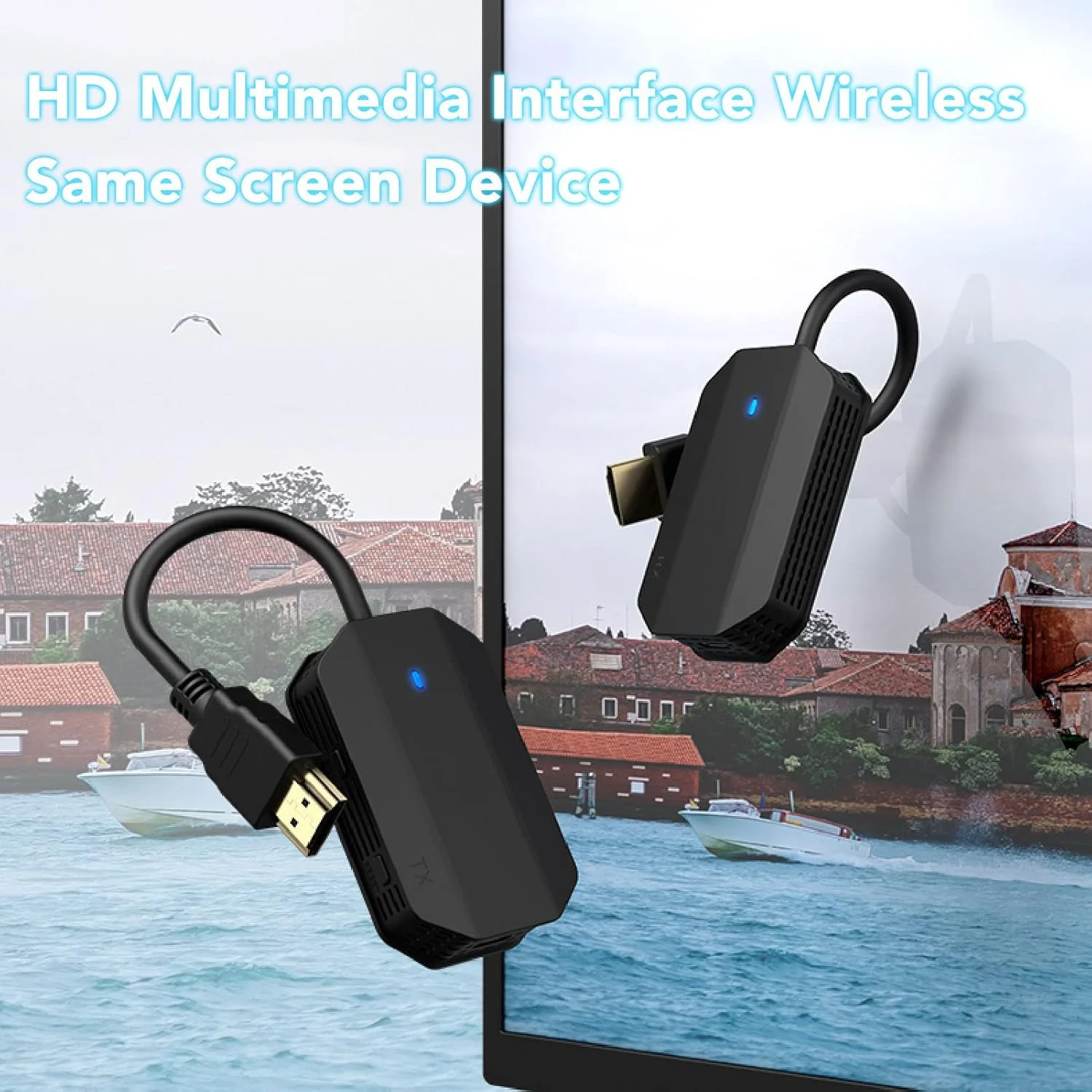 فرستنده و گیرنده بی سیم Goshyda 4K 2.4/5GHz WiFi، کیت توسعه دهنده نمایشگر بی سیم، انتقال تصویر صفحه نمایش به مانیتور، پروژکتور، HDTV، نصب آسان فرستنده و گیرنده بی سیم Goshyda 4K 2.4/5GHz WiFi، کیت توسعه دهنده نمایشگر بی سیم، انتقال تصویر صفحه نمایش به مانیتور، پروژکتور، HDTV، نصب آسان