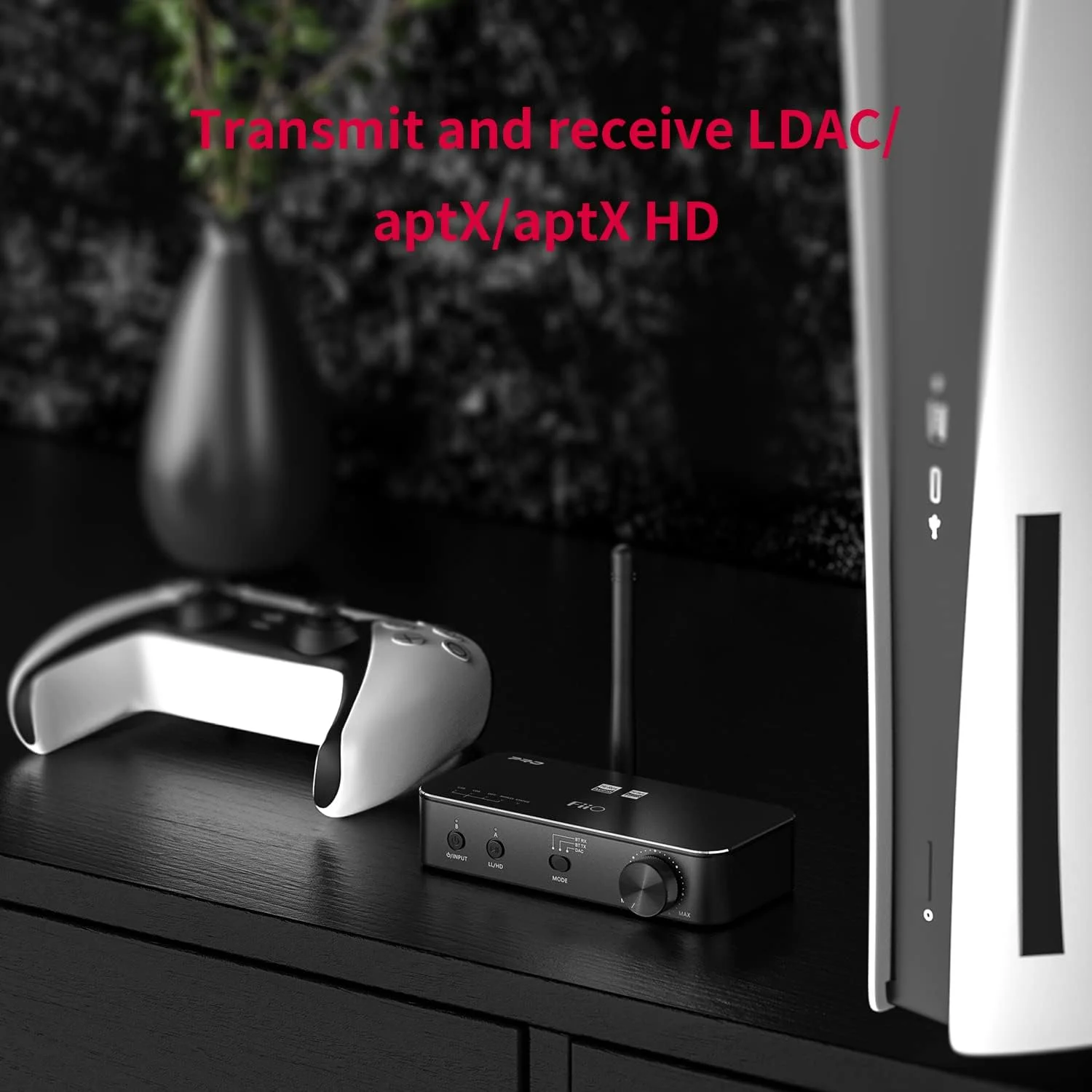 گیرنده بلوتوث FiiO BTA30PRO، فرستنده قابل حمل استریو بی سیم با وضوح بالا aptX/LDAC DSD256 خروجی اپتیکال/کواکسیال/لاین برای کامپیوتر/تلویزیون/اسپیکر/صوت خانگی