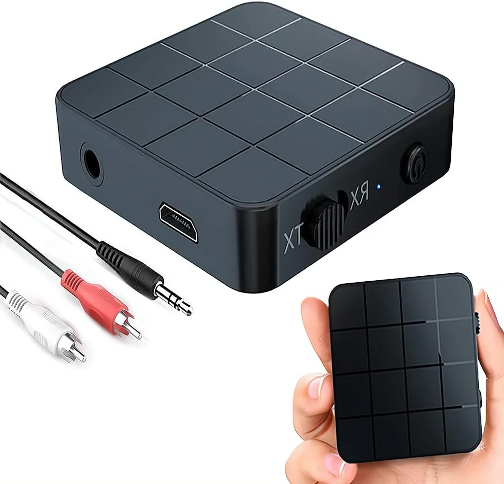 آداپتور بلوتوث 5.0 ELECDON، فرستنده و گیرنده صوتی 2 در 1، آداپتور استریو بی سیم 3.5 میلی متری APTX با تاخیر کم برای تلویزیون، رایانه شخصی، تبلت، بلندگو و هدفون، 1 عدد آداپتور بلوتوث 5.0 ELECDON، فرستنده و گیرنده صوتی 2 در 1، آداپتور استریو بی سیم 3.5 میلی متری APTX با تاخیر کم برای تلویزیون، رایانه شخصی، تبلت، بلندگو و هدفون، 1 عدد