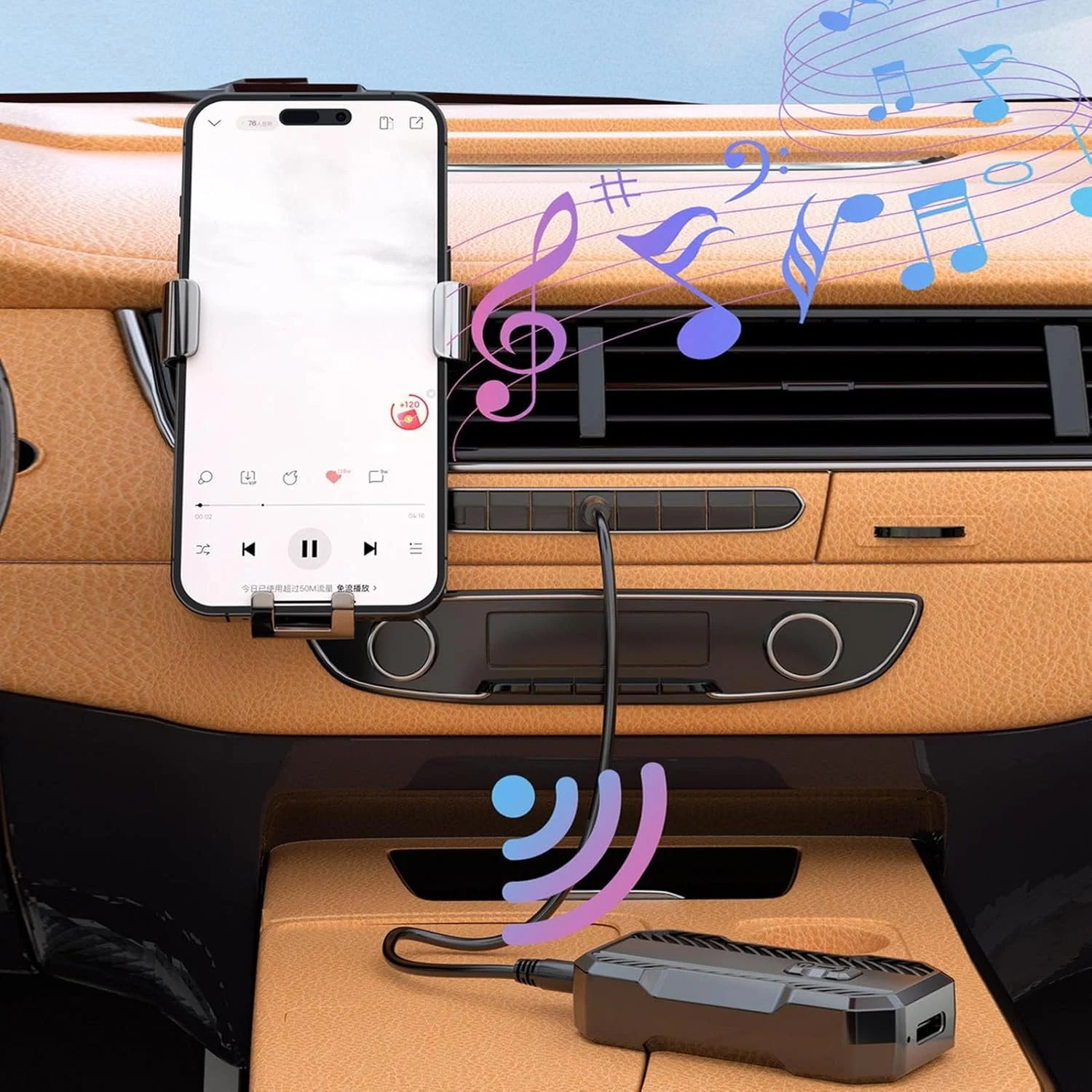 فرستنده و گیرنده صوتی بی سیم، آداپتور 2 در 1 | آداپتور هدفون سیمی | برای مسافرت با خودرو، استریو خانگی، بلندگو، هدفون سیمی