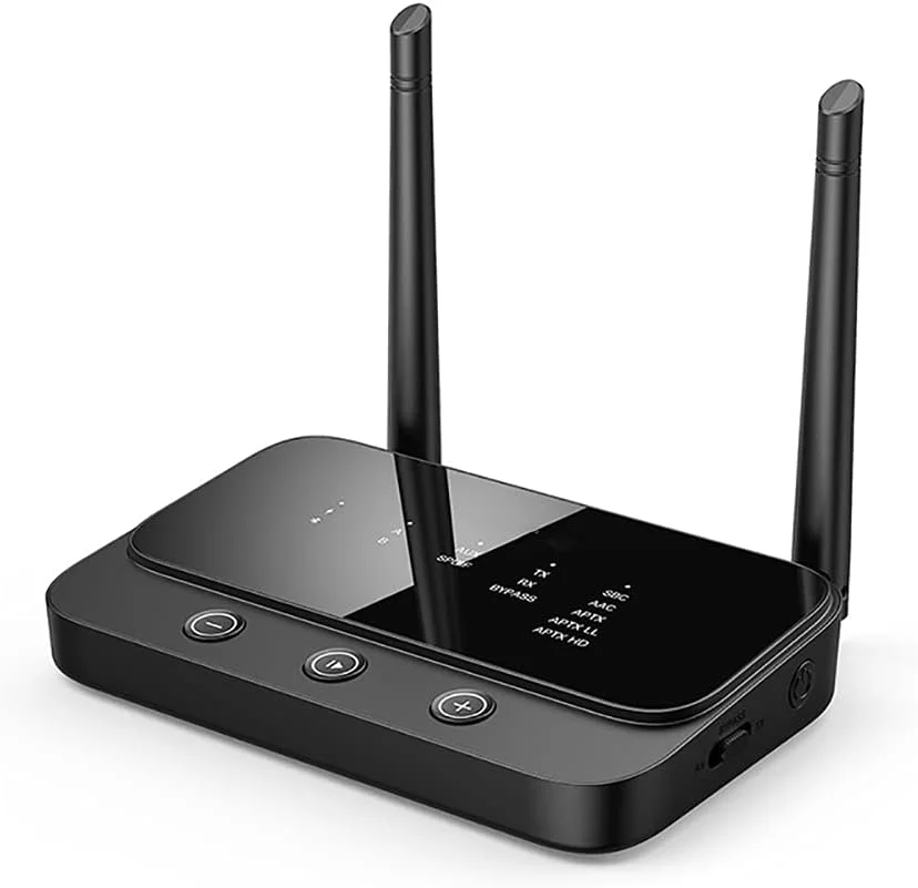 فرستنده و گیرنده بلوتوث 5.0 BREAUX، آداپتور صوتی بلوتوث AptX با تأخیر کم، اسپلیتر سیمی و بی سیم، Optical RCA AUX 3.5mm، برد بلند 100 متری فرستنده و گیرنده بلوتوث 5.0 BREAUX، آداپتور صوتی بلوتوث AptX با تأخیر کم، اسپلیتر سیمی و بی سیم، Optical RCA AUX 3.5mm، برد بلند 100 متری