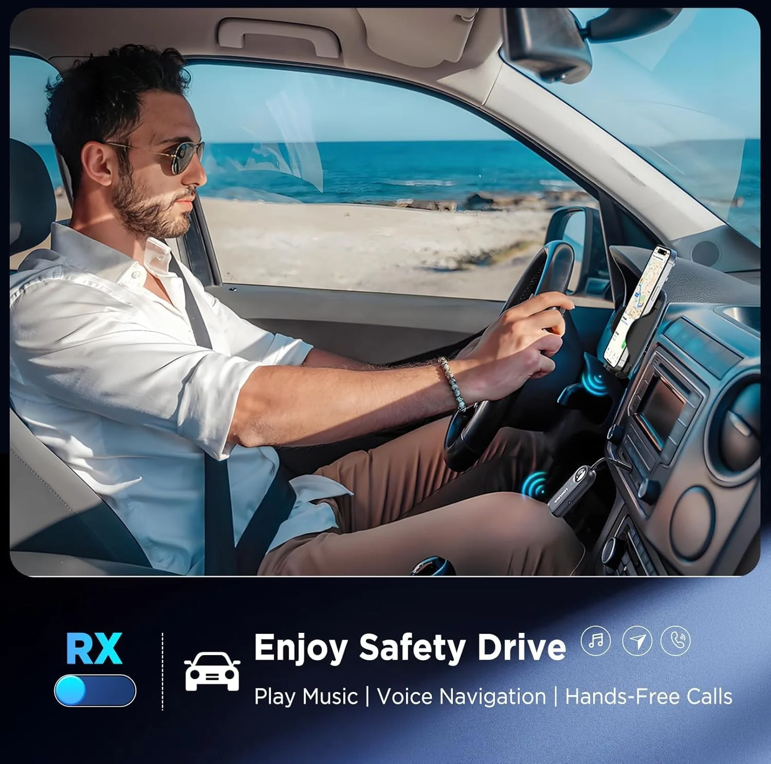 فرستنده و گیرنده بلوتوث 5.4، فرستنده صوتی بی سیم 2 در 1 با AUX 3.5 میلی متری برای هواپیما، تلویزیون، کامپیوتر، باشگاه، تبلت، PS4، گیرنده صوتی بلوتوث برای ماشین، هدفون، بلندگو، آمپلی فایر - مشکی