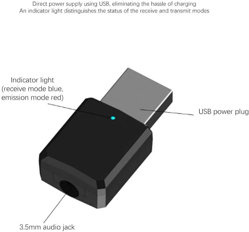 فرستنده گیرنده بلوتوث، آداپتور صوتی بی سیم USB بلوتوث 5.0 فرستنده گیرنده 2 در 1 برای تلویزیون لپ تاپ کامپیوتر ماشین سیستم صوتی خانگی فرستنده گیرنده بلوتوث، آداپتور صوتی بی سیم USB بلوتوث 5.0 فرستنده گیرنده 2 در 1 برای تلویزیون لپ تاپ کامپیوتر ماشین سیستم صوتی خانگی