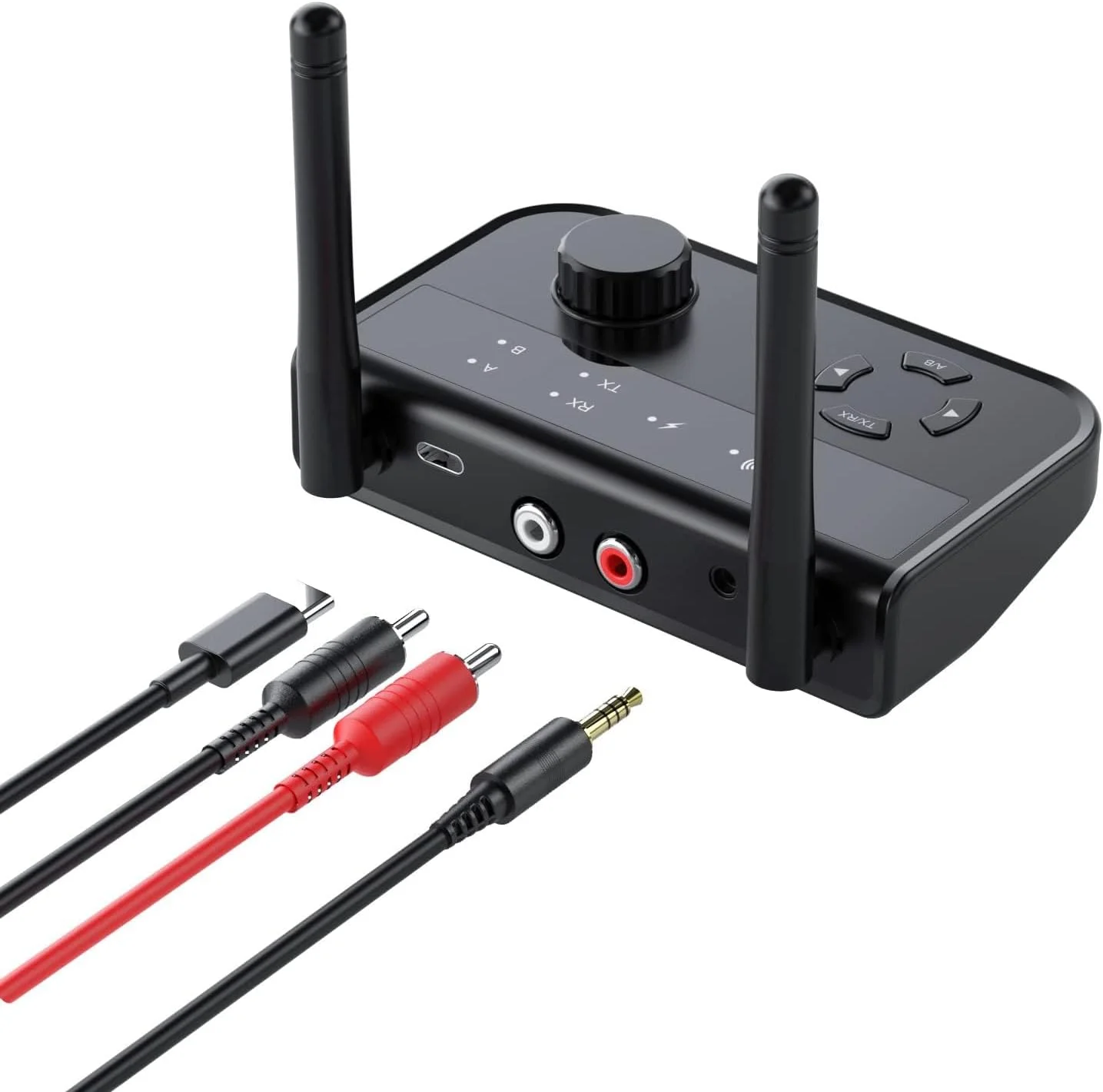 فرستنده-گیرنده بلوتوث 5.3، مناسب برای اتصال تلویزیون به هدفون/اسپیکر بیسیم، تاخیر کم/صدای HD، آداپتور پشتیبانی از استریو خانگی، پشتیبانی از A2DP/AVRCP، مشکی فرستنده-گیرنده بلوتوث 5.3، مناسب برای اتصال تلویزیون به هدفون/اسپیکر بیسیم، تاخیر کم/صدای HD، آداپتور پشتیبانی از استریو خانگی، پشتیبانی از A2DP/AVRCP، مشکی