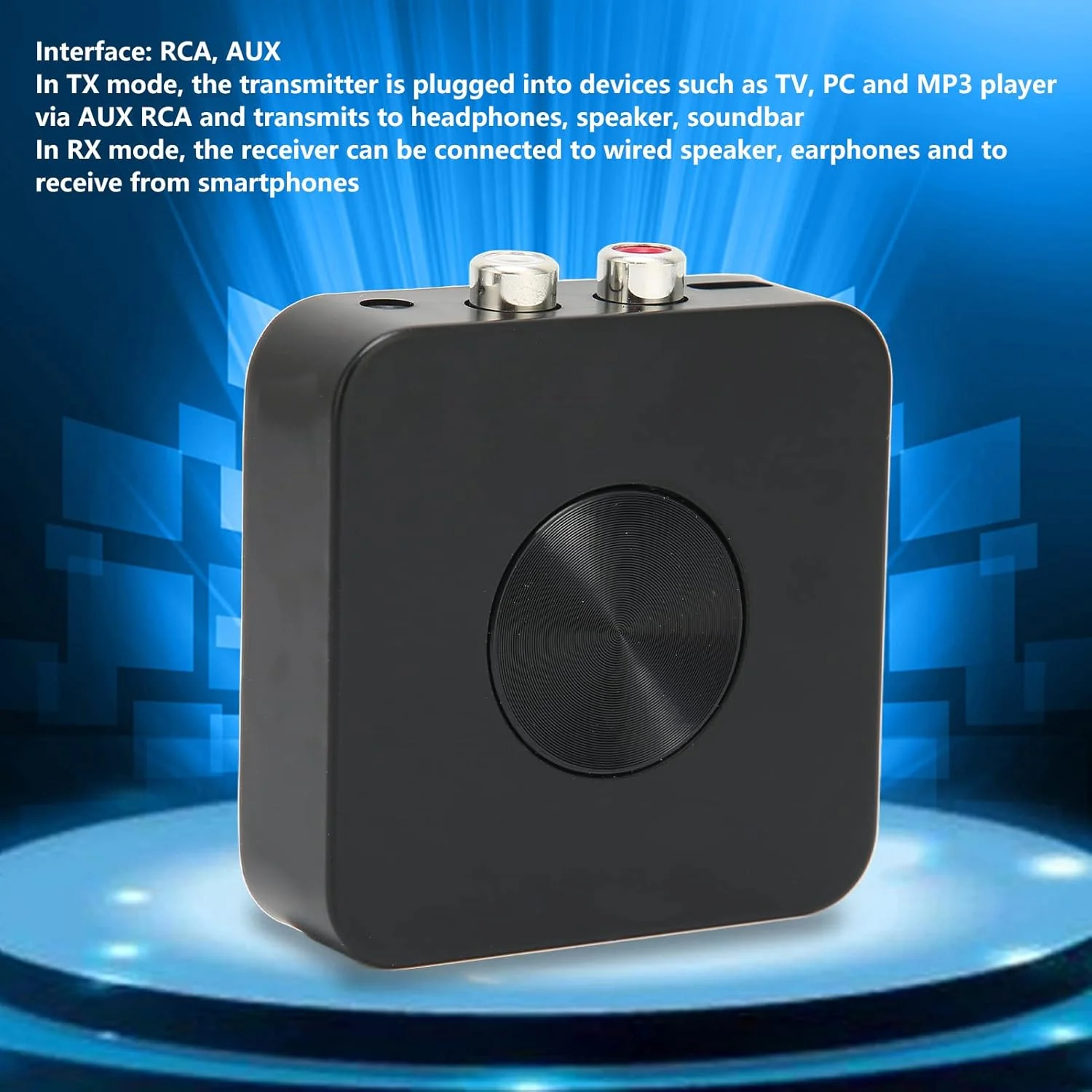 فرستنده گیرنده بلوتوث، آداپتور صوتی بی سیم بلوتوث 5.0 گیرنده صدای استریو 2 در 1 آداپتور بلوتوث، آداپتور AUX، برای سیستم استریو موسیقی خانگی، خودرو فرستنده گیرنده بلوتوث، آداپتور صوتی بی سیم بلوتوث 5.0 گیرنده صدای استریو 2 در 1 آداپتور بلوتوث، آداپتور AUX، برای سیستم استریو موسیقی خانگی، خودرو