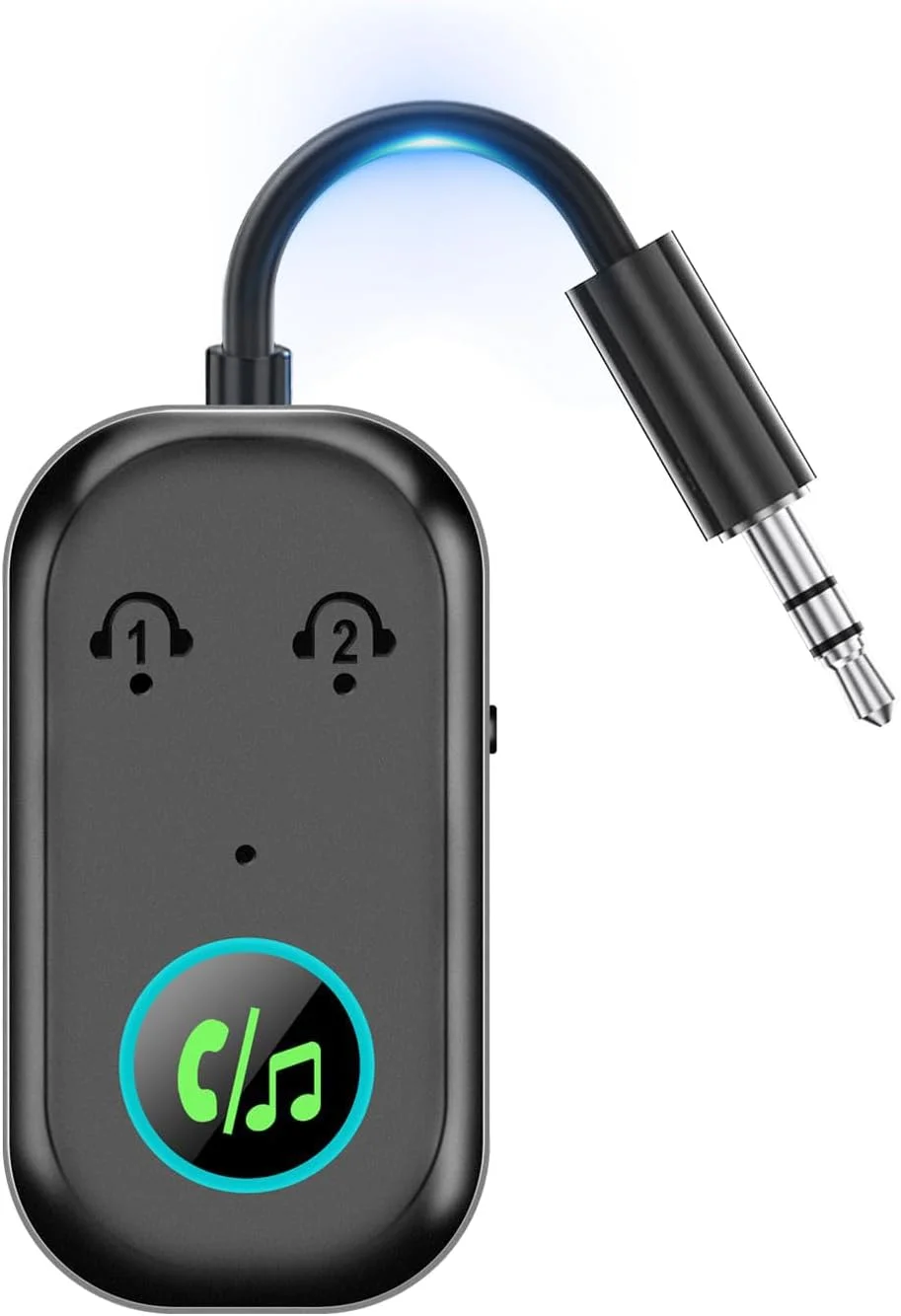 فرستنده و گیرنده بلوتوث 5.3، آداپتور بلوتوث 2 در 1 برای هواپیما، فرستنده برای هدفون، تلویزیون، استریو خانگی، بلندگوها، ماشین، اتصال بلوتوث دوگانه فرستنده و گیرنده بلوتوث 5.3، آداپتور بلوتوث 2 در 1 برای هواپیما، فرستنده برای هدفون، تلویزیون، استریو خانگی، بلندگوها، ماشین، اتصال بلوتوث دوگانه