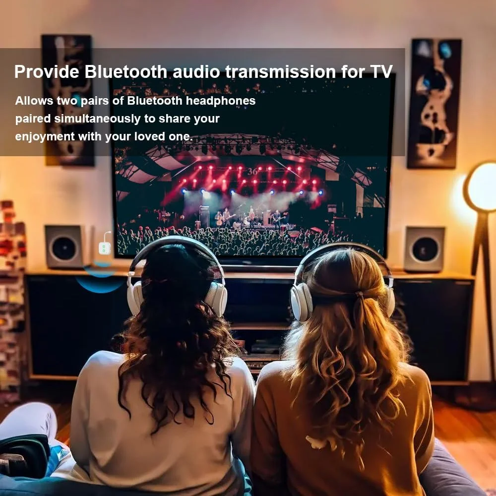 فرستنده و گیرنده بلوتوث 5.3 برای اتصال به 2 هدفون، آداپتور صوتی AUX 3.5 میلی متری با اتصال دوگانه، آداپتور صوتی فرستنده بلوتوث بی سیم 2 در 1 برای تلویزیون داخل پرواز، هواپیما، باشگاه، ماشین، کامپیوتر فرستنده و گیرنده بلوتوث 5.3 برای اتصال به 2 هدفون، آداپتور صوتی AUX 3.5 میلی متری با اتصال دوگانه، آداپتور صوتی فرستنده بلوتوث بی سیم 2 در 1 برای تلویزیون داخل پرواز، هواپیما، باشگاه، ماشین، کامپیوتر