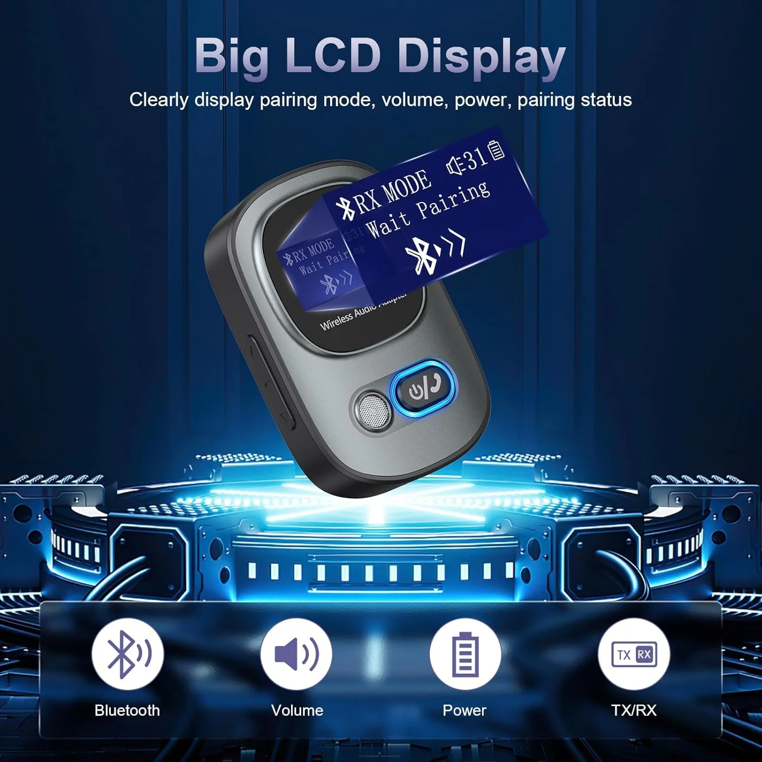 فرستنده و گیرنده بلوتوث 5.3، آداپتور صوتی بلوتوث با نمایشگر LED، تماس هندزفری، آداپتور بلوتوث AUX 3.5 میلی متری، پشتیبانی از کارت TF، کنترل صدا، مسیریابی، برای خودرو/بلندگو/سینمای خانگی فرستنده و گیرنده بلوتوث 5.3، آداپتور صوتی بلوتوث با نمایشگر LED، تماس هندزفری، آداپتور بلوتوث AUX 3.5 میلی متری، پشتیبانی از کارت TF، کنترل صدا، مسیریابی، برای خودرو/بلندگو/سینمای خانگی