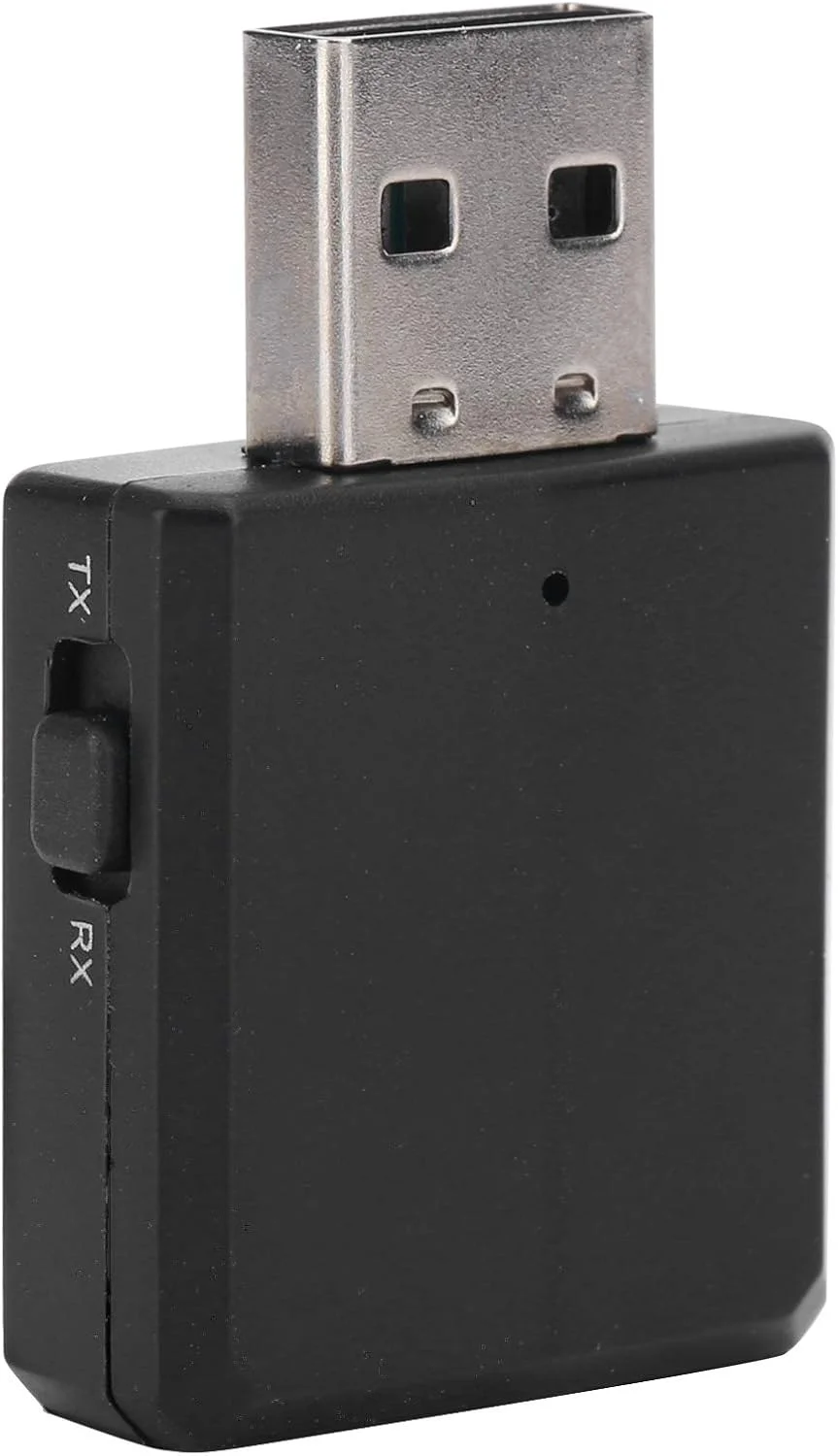 فرستنده و گیرنده صوتی بلوتوث، کارت صدای USB بلوتوث 5.0، آداپتور 3 در 1 با سوکت AUX 3.5 میلی متری (مشکی) فرستنده و گیرنده صوتی بلوتوث، کارت صدای USB بلوتوث 5.0، آداپتور 3 در 1 با سوکت AUX 3.5 میلی متری (مشکی)