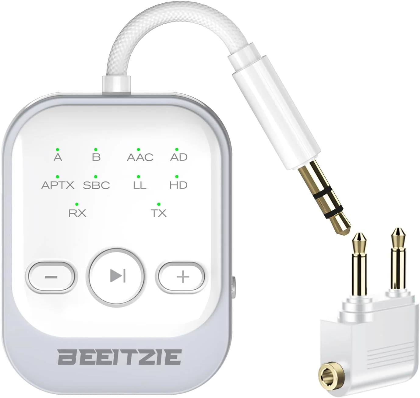 فرستنده و گیرنده بلوتوث 5.4 فوق العاده، آداپتور صوتی بی سیم 2 در 1 برای تلویزیون/رایانه شخصی/خودرو/هواپیما، جفت سازی دوگانه برای هدفون، AptX HD با تاخیر کم، Aux برای استریو و بلندگوهای خانگی/خودرو فرستنده و گیرنده بلوتوث 5.4 فوق العاده، آداپتور صوتی بی سیم 2 در 1 برای تلویزیون/رایانه شخصی/خودرو/هواپیما، جفت سازی دوگانه برای هدفون، AptX HD با تاخیر کم، Aux برای استریو و بلندگوهای خانگی/خودرو