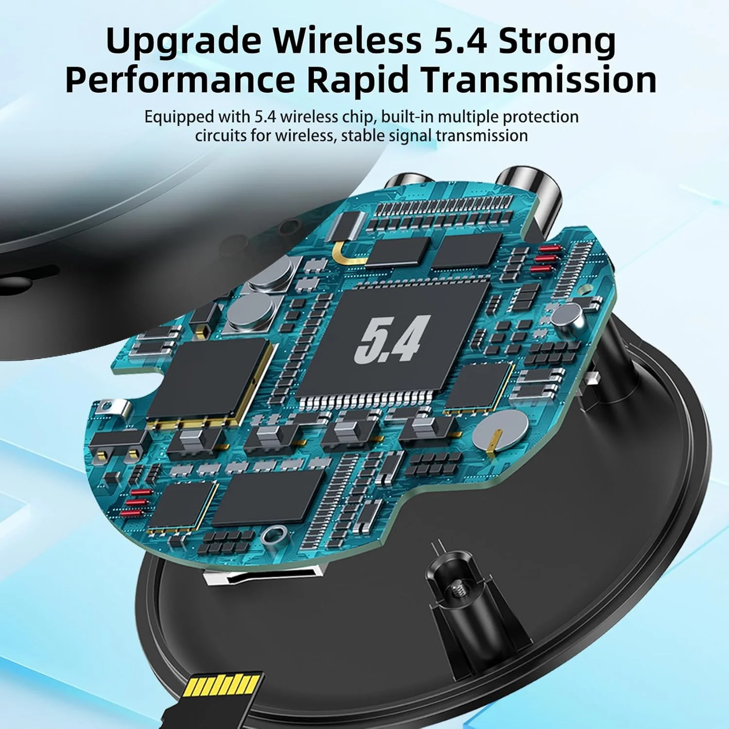 فرستنده و گیرنده صوتی بلوتوث 5.4 - ورودی های کارت RCA/AUX/TF با نور RGB و NFC - آداپتور موسیقی بی سیم برای تلویزیون، خودرو، رایانه شخصی، سیستم استریو خانگی - پشتیبانی از پخش جریانی به بلندگوها یا هدفون فرستنده و گیرنده صوتی بلوتوث 5.4 - ورودی های کارت RCA/AUX/TF با نور RGB و NFC - آداپتور موسیقی بی سیم برای تلویزیون، خودرو، رایانه شخصی، سیستم استریو خانگی - پشتیبانی از پخش جریانی به بلندگوها یا هدفون