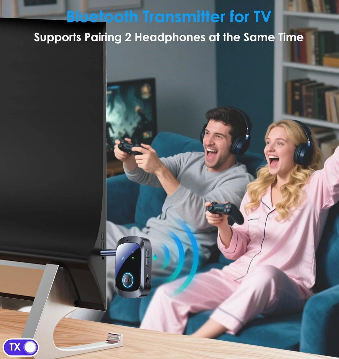 آداپتور بلوتوث هواپیما برای 2 هدفون AirPods یا دستگاه های BT، فرستنده بلوتوث برای تلویزیون با تاخیر کم اتصال دوگانه، آداپتور گیرنده AUX بی سیم برای بلندگوها/استریو ماشین آداپتور بلوتوث هواپیما برای 2 هدفون AirPods یا دستگاه های BT، فرستنده بلوتوث برای تلویزیون با تاخیر کم اتصال دوگانه، آداپتور گیرنده AUX بی سیم برای بلندگوها/استریو ماشین