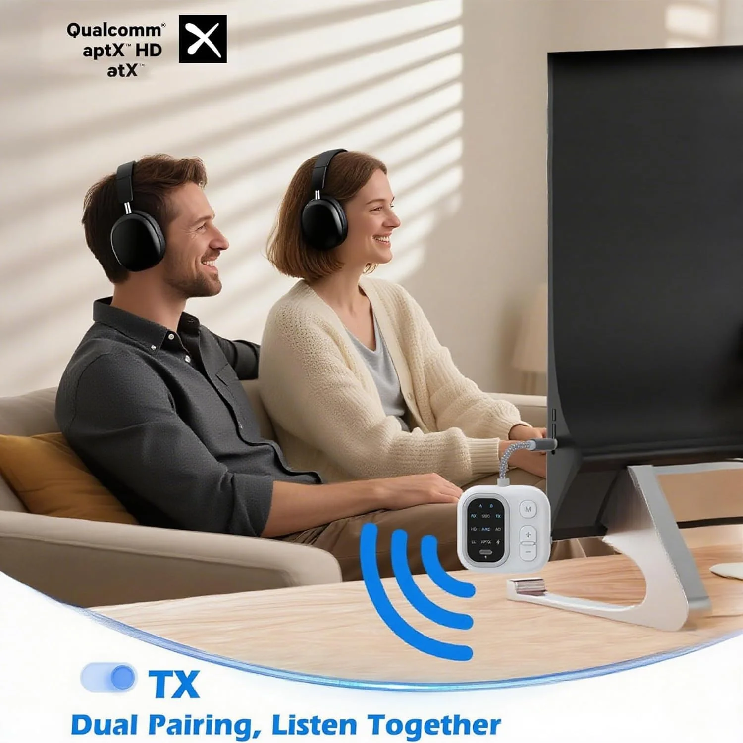 فرستنده گیرنده بلوتوث 5.3 Angju برای هواپیما، پشتیبانی از 2 هدفون بی سیم AirPods، آداپتور صوتی بی سیم aptX Adaptive 3.5mm AUX برای تلویزیون، هواپیمایی، هواپیماها، لوازم ضروری سفر فرستنده گیرنده بلوتوث 5.3 Angju برای هواپیما، پشتیبانی از 2 هدفون بی سیم AirPods، آداپتور صوتی بی سیم aptX Adaptive 3.5mm AUX برای تلویزیون، هواپیمایی، هواپیماها، لوازم ضروری سفر