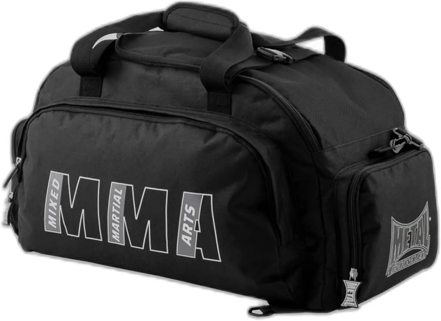 کیف بوکس METAL BOXE، مناسب برای MMA، دارای بند پشتی و بند شانه ای، مدل کلاسیک با دسته و بند شانه ای، унисекс، مشکی، سایز تولید کننده: تک سایز