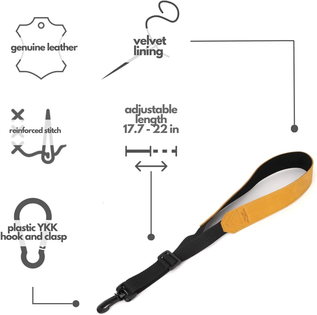 بند ساکسیفون چرمی MG مناسب برای ساکسیفون آلتو، تنور، سوپرانو و باریتون بند ساکسیفون چرمی MG مناسب برای ساکسیفون آلتو، تنور، سوپرانو و باریتون