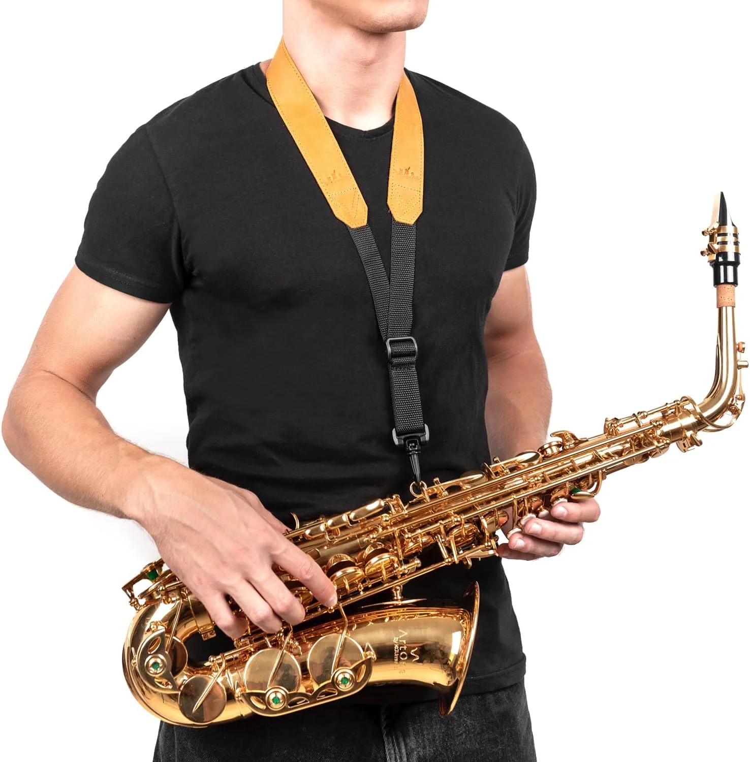 بند ساکسیفون چرمی MG مناسب برای ساکسیفون آلتو، تنور، سوپرانو و باریتون بند ساکسیفون چرمی MG مناسب برای ساکسیفون آلتو، تنور، سوپرانو و باریتون