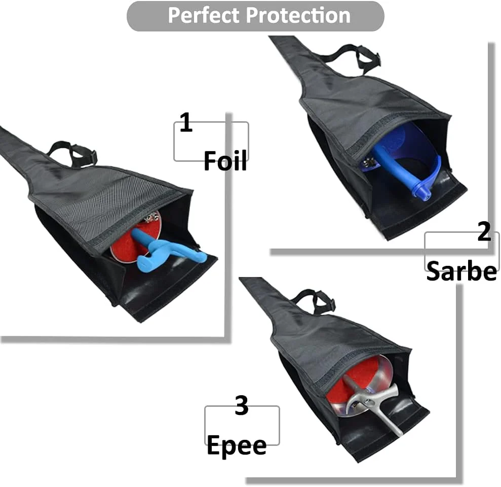 کیف شمشیربازی، کیف نگهداری شمشیربازی، برای فویل/سابر/اپه پارچه آکسفورد ضخیم شده 1680D، تجهیزات شمشیربازی (آبی مشکی) کیف شمشیربازی، کیف نگهداری شمشیربازی، برای فویل/سابر/اپه پارچه آکسفورد ضخیم شده 1680D، تجهیزات شمشیربازی (آبی مشکی)