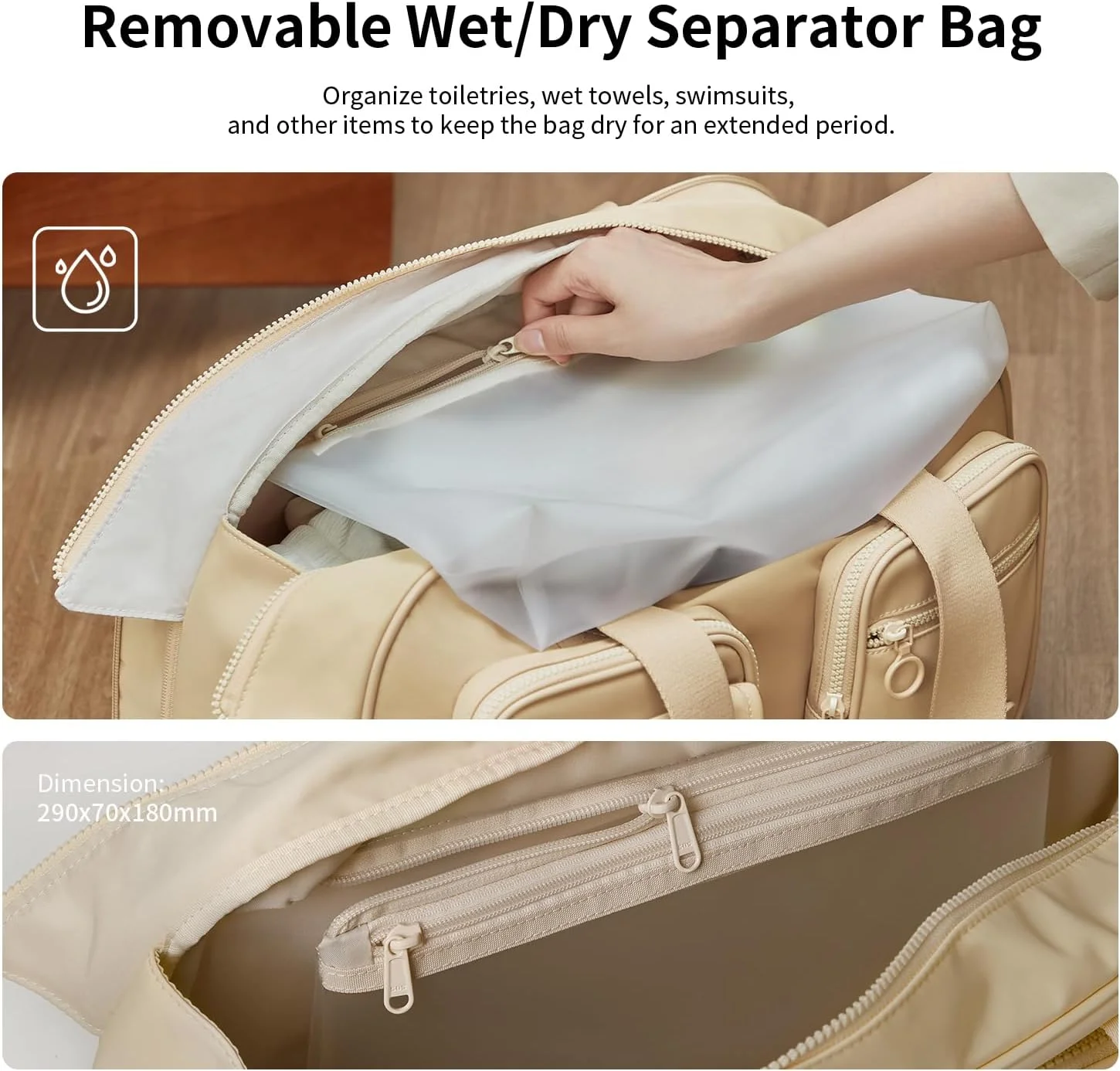 کیف ورزشی آجِی، خاکی، ۴۴x۲۱x۲۵ سانتی‌متر (۲۲ لیتر)